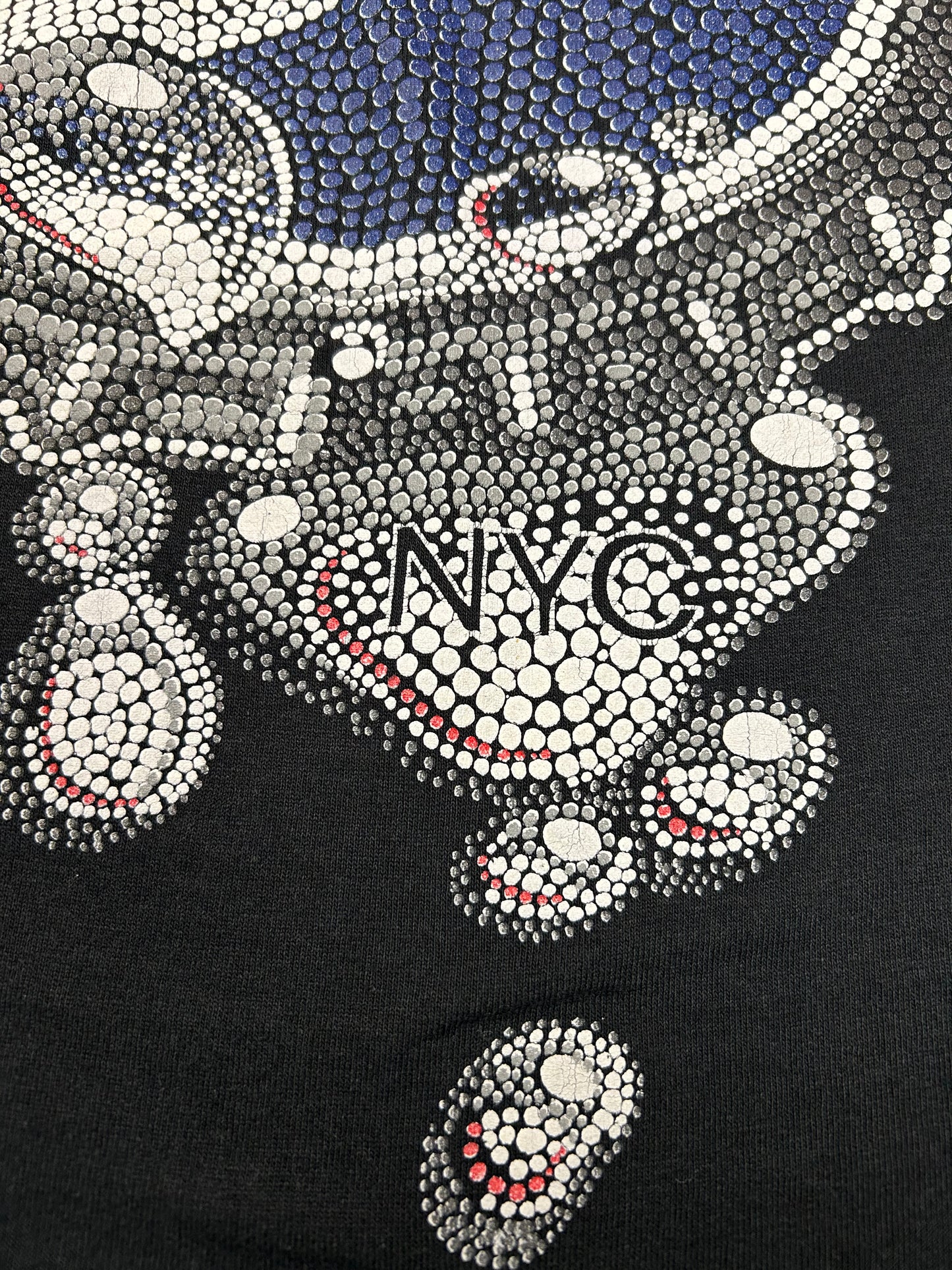 Vintage 90s Pepsi NYC Soda Cap Tee Thin Great Wear & Fading Boxy Large 23.25x26.75 Inches