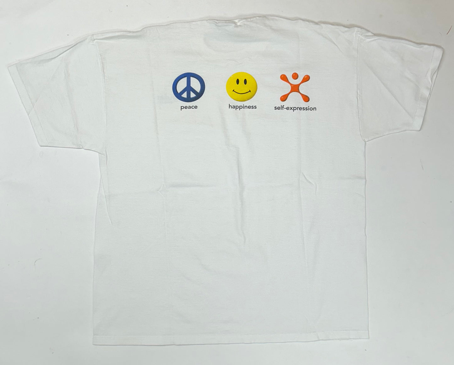 Vintage Cingular Wireless Peace Happiness Self-Expression Company Promo Tee XL 24x29 Inches