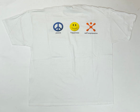 Vintage Cingular Wireless Peace Happiness Self-Expression Company Promo Tee XL 24x29 Inches