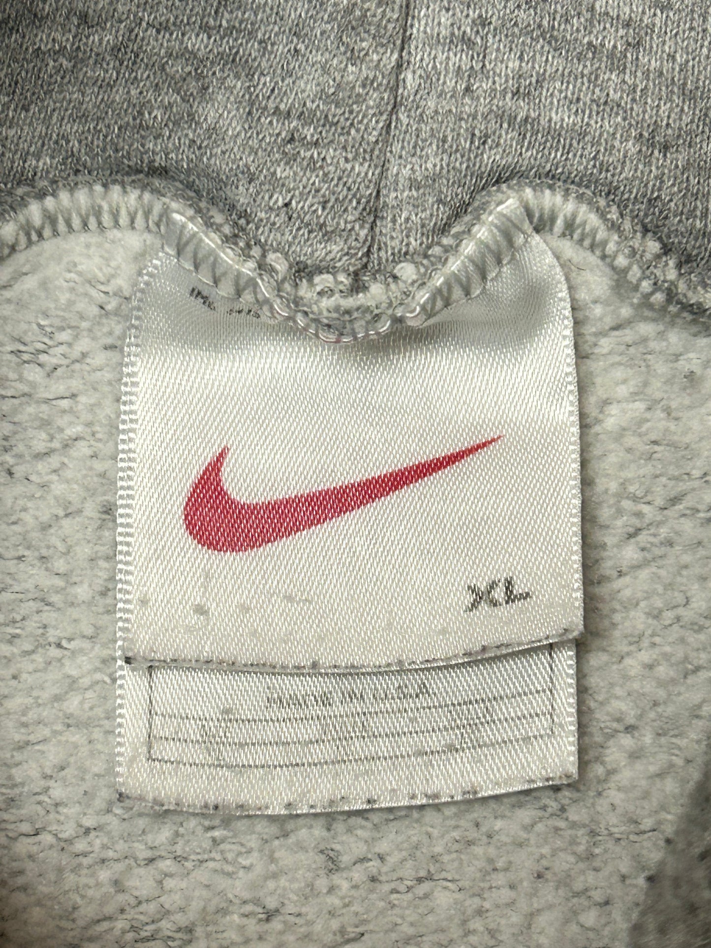 Vintage 90s Nike Center Swoosh Embroidered Logo Hooded Sweatshirt Worn In XL 27.25x28.25 Inches As Is