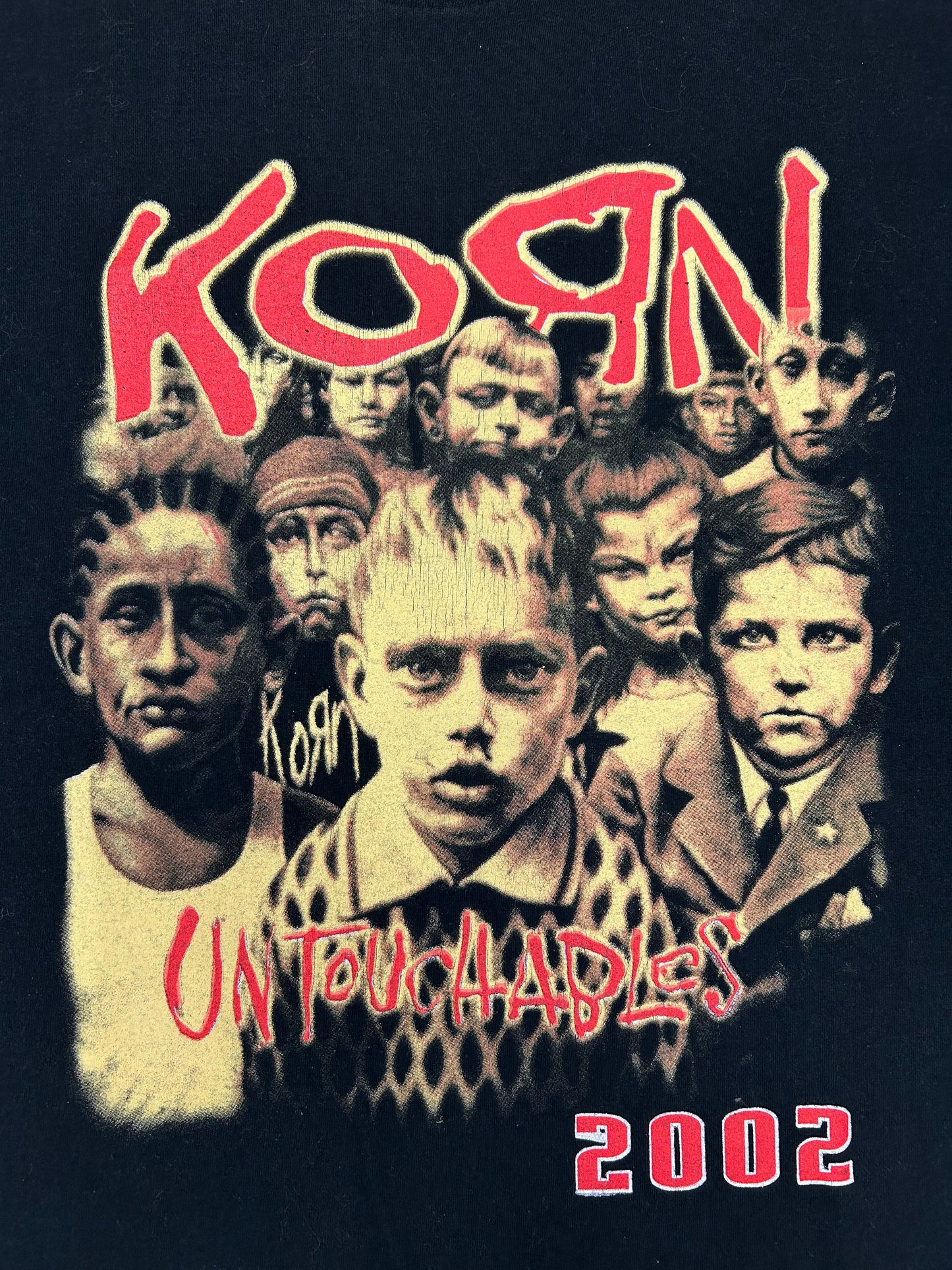 Vintage 2002 Korn Untouchables  The Tour With No Name Band Heavy Rock Shirt XL 23.25x29.25 Inches