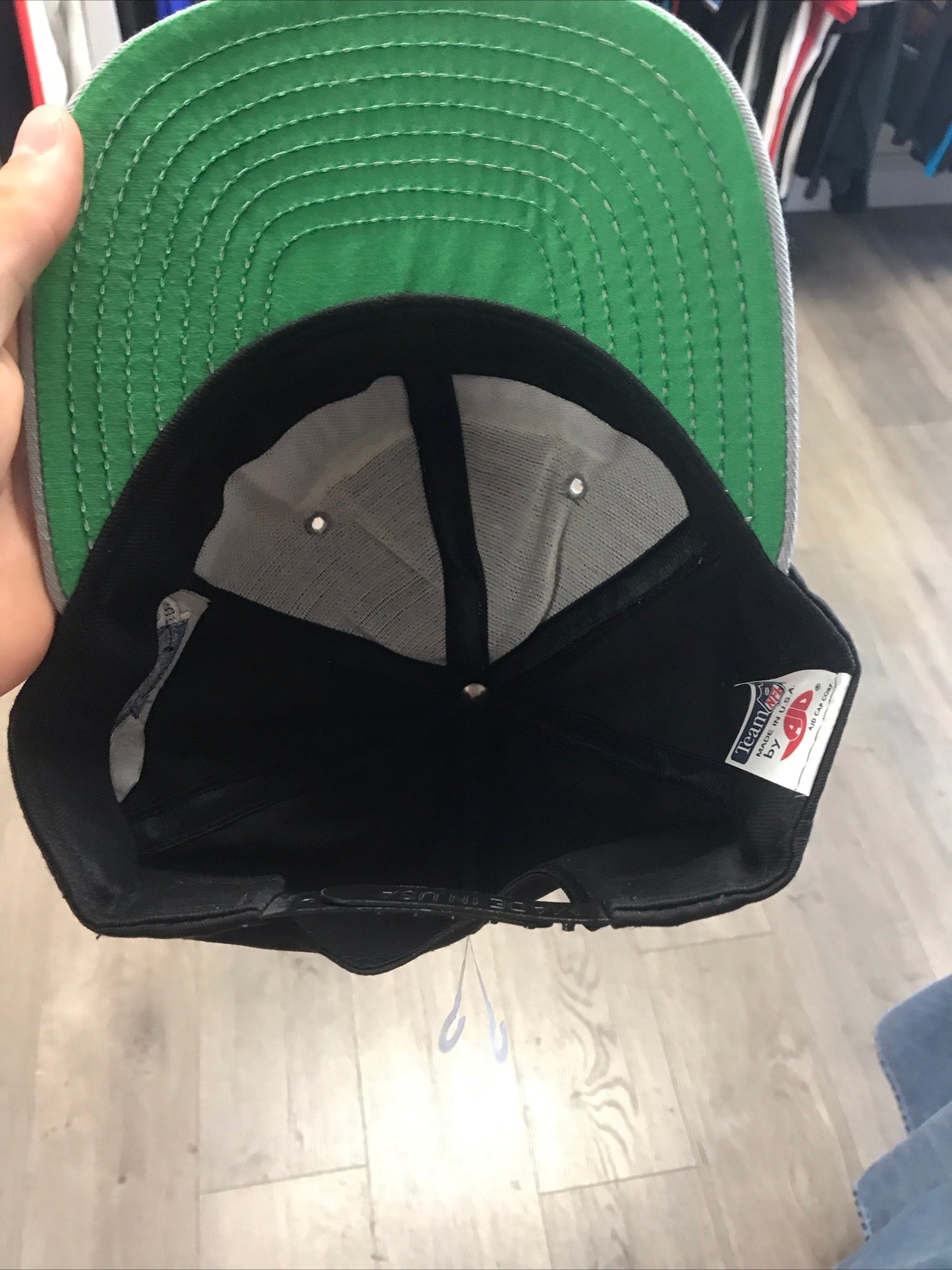 Vintage 90s Ajd NFL Carolina Panthers Embroided Snapback Hat Great condition