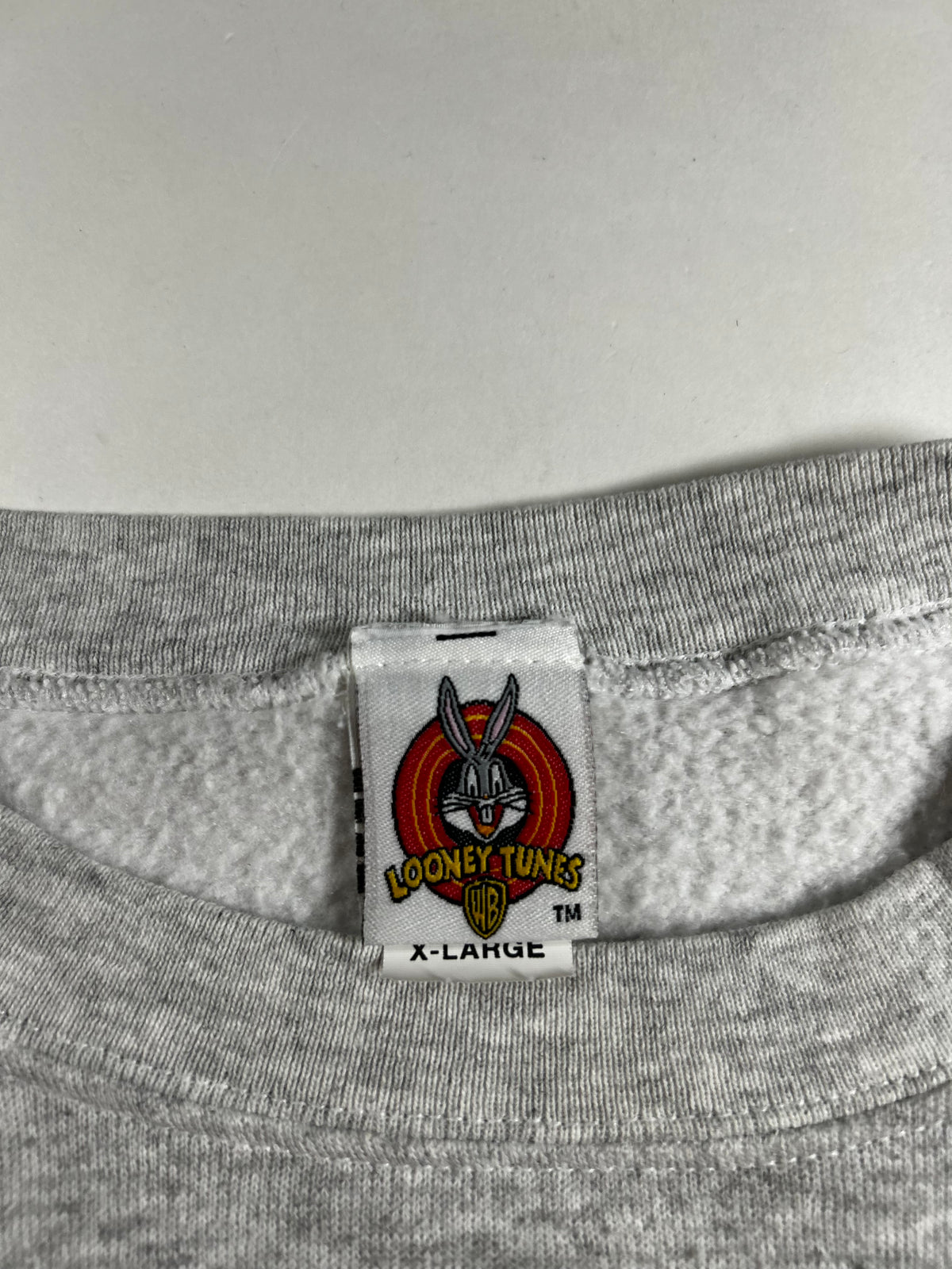 Vintage 1999 Warner Bros Tweety Bird Whatever Attitude Peace Crewneck Sweatshirt Boxy Fit 25.25x25.5 Inches