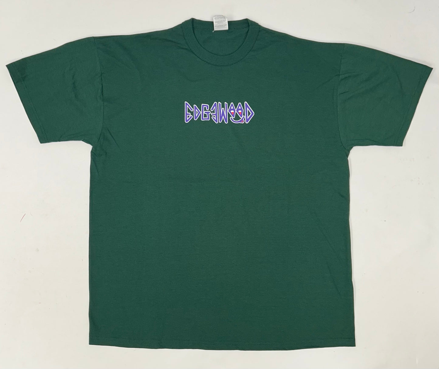 Edgewood NJ first edition “Deeper Than The Roots.” Tee XL  24.75x31 Inches Russell Nu Blend 50/50 El Salvador Forest Green