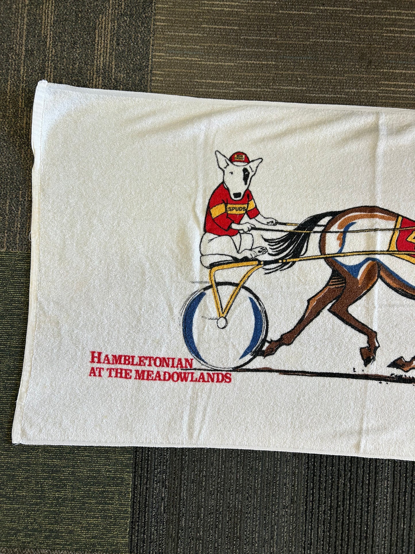 Vintage 1989 Meadowlands Bud light Beach/Pool Towel 100% Cotton About 29x56.25 Inches