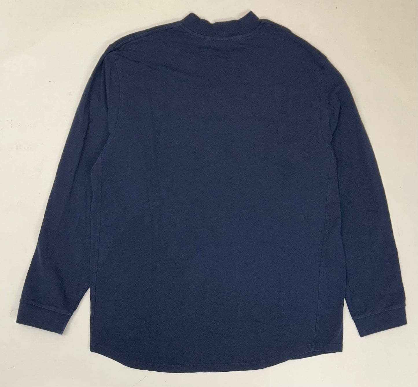 Vintage 00s Nike Swoosh Embroidered Mock Neck Long Sleeve Shirt L/XL 24x31/32 InchesNavy