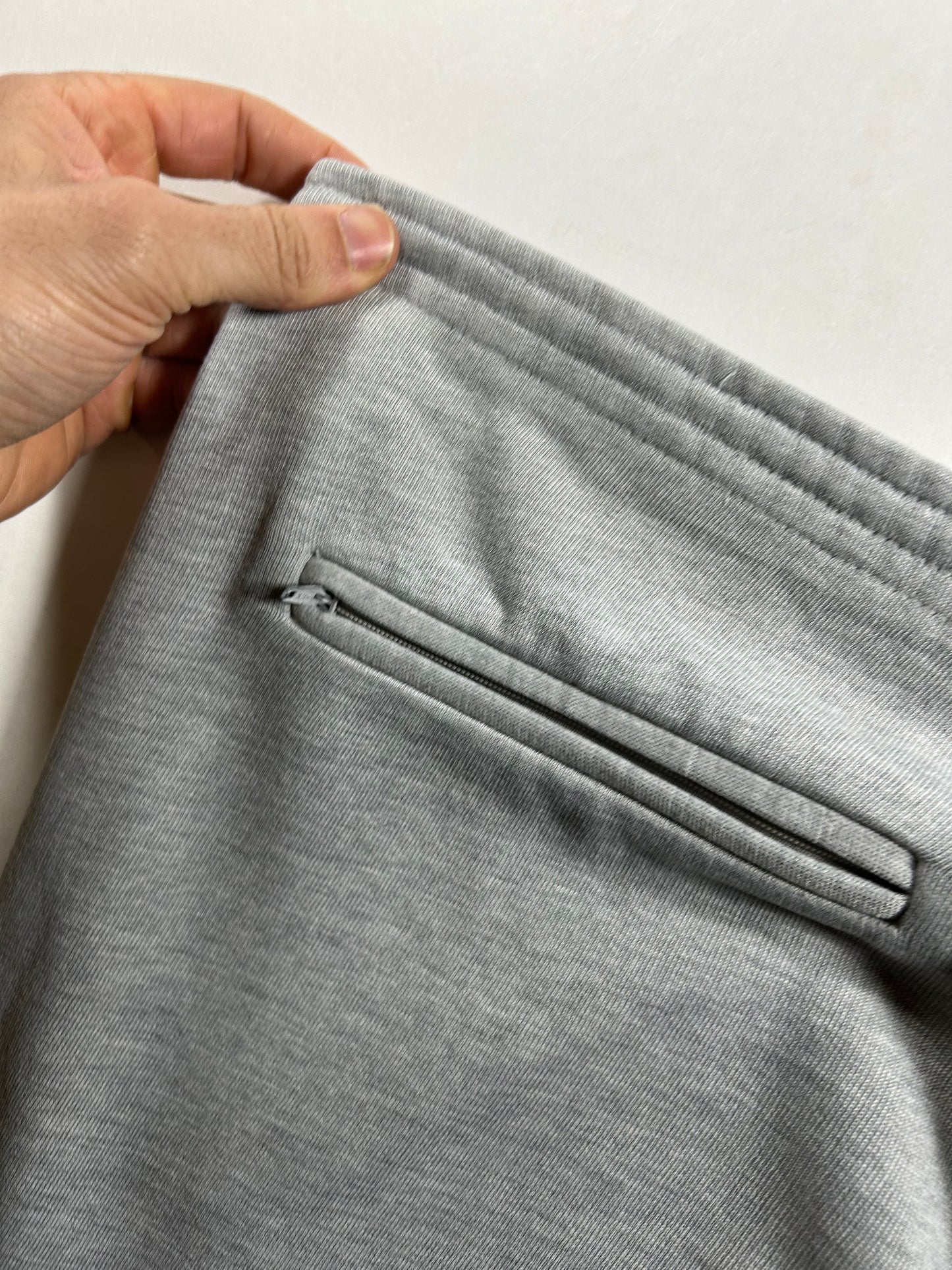 Vintage 80s Nike Sweatpants Gray Terry Wide Leg Baggy Medium Blue Tag 19.75x36.5 Inches