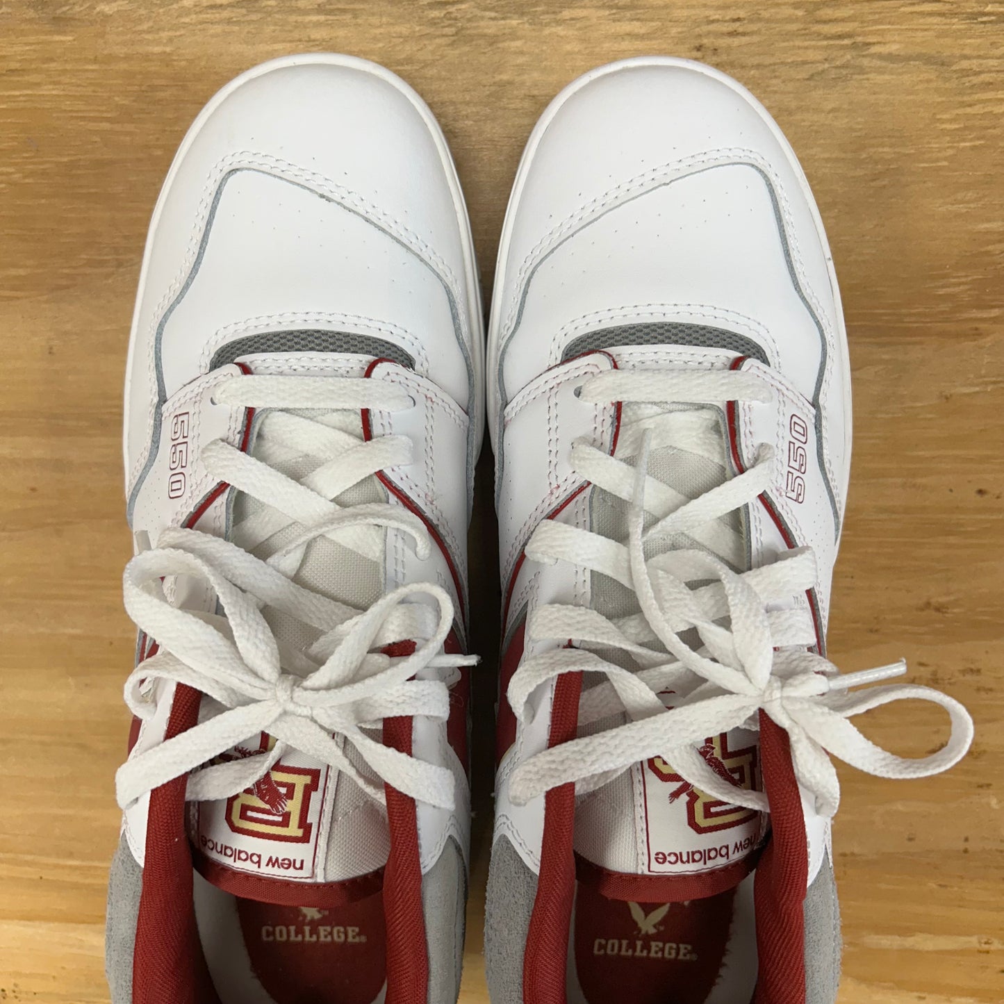 New Balance 550 Boston College Eagles White Red Shoes US Men’s 10.5 Women’s 12