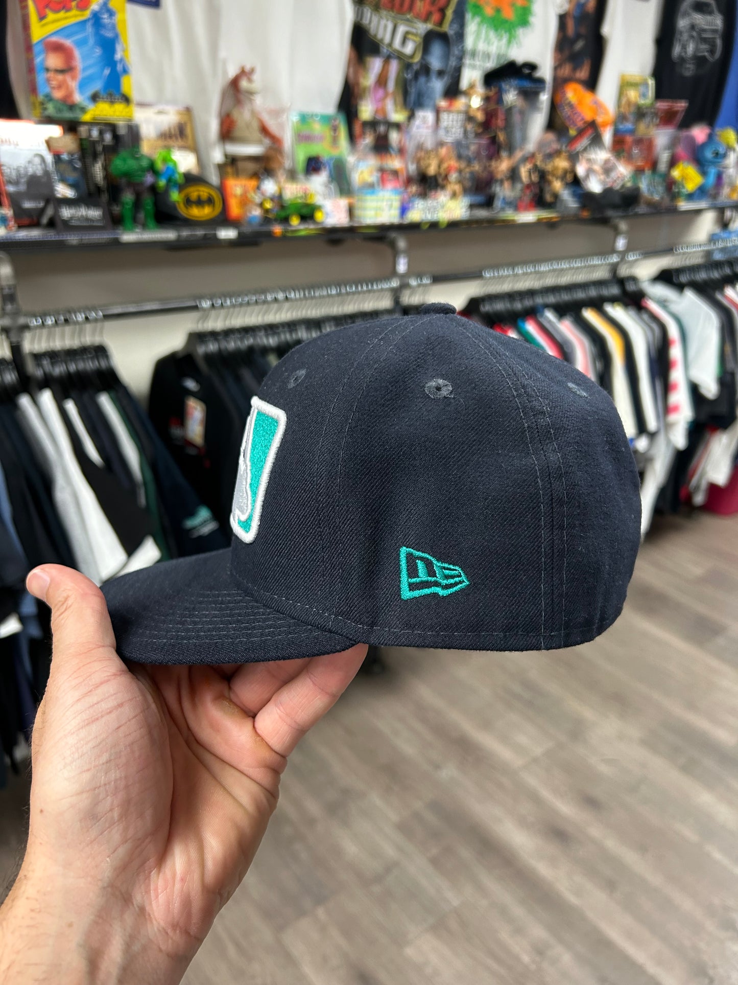 New Era 59Fifty Ken Griffey Jr. Seattle Mariners MLB Tribute Number Retirement Fitted Hat 7 1/8 As Is