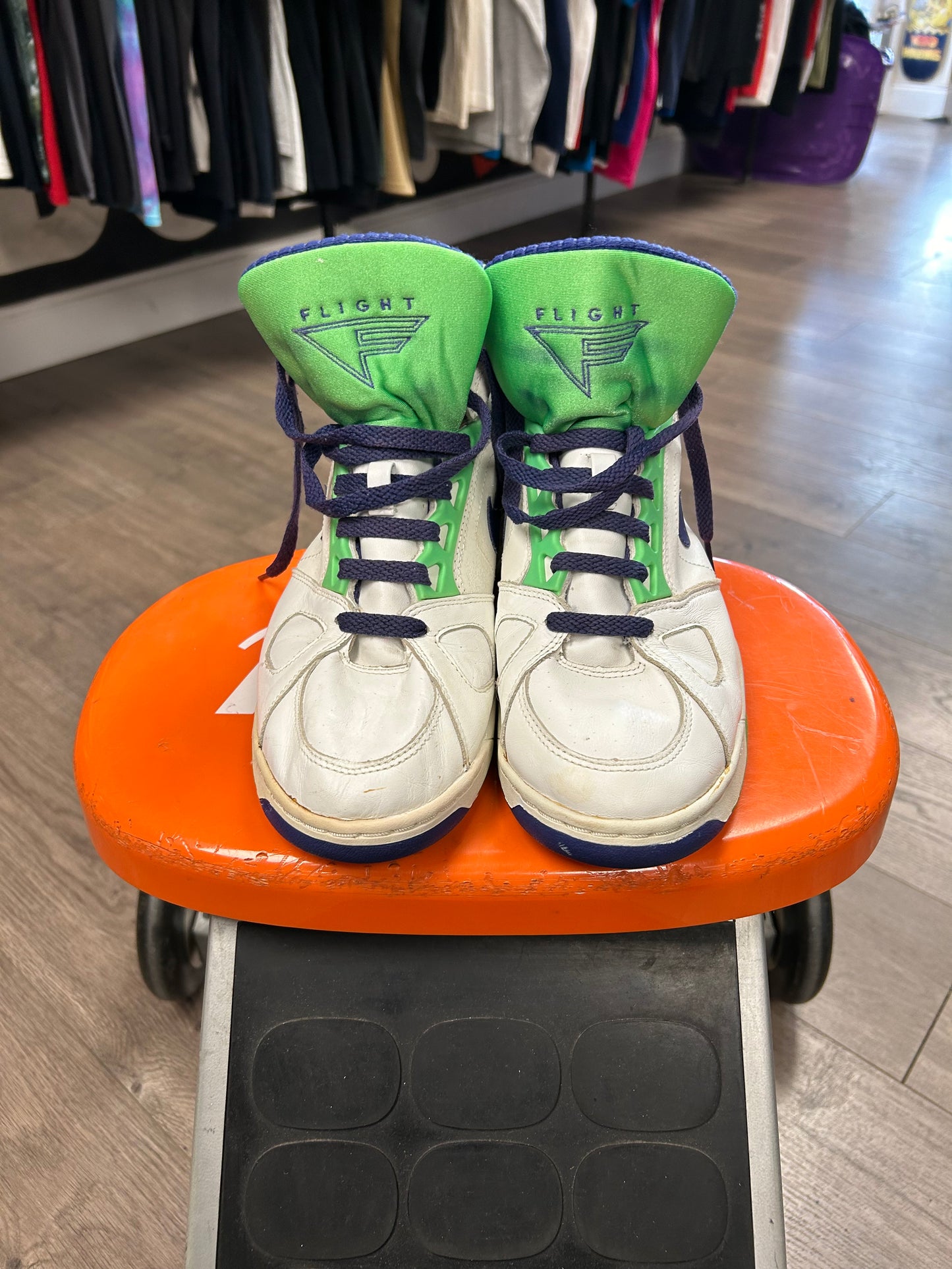 Vintage Nike Air Sabre Flight High 8.5 Basketball Sneaker 1991 As Is 910204 PF