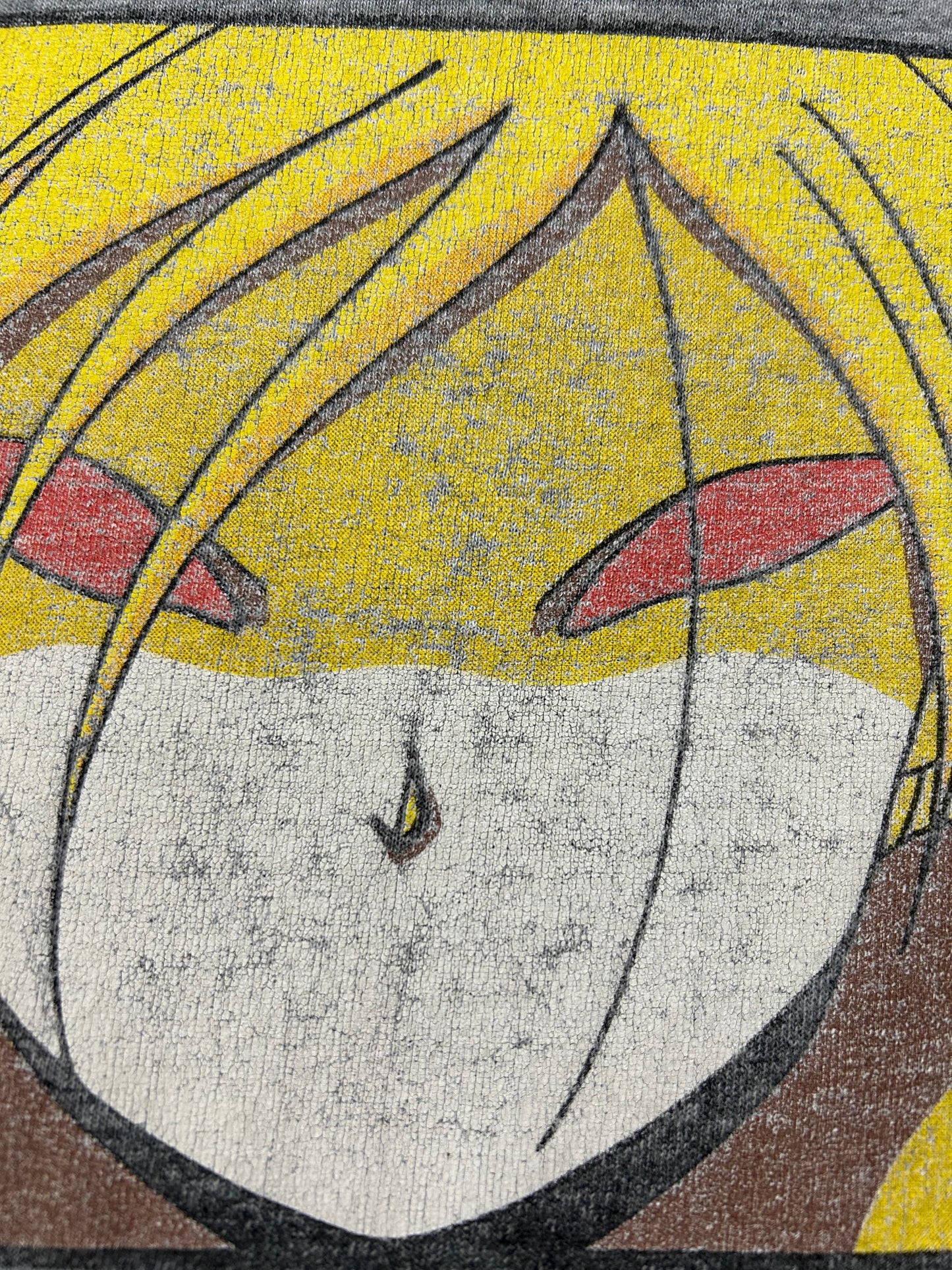 Vintage Hook-Ups Red Eyes Graphic Skate Tee Jeremy Klein Anime Big Gold Iczer-1 Perfectly Worn In & Faded XL 23x29 Inches