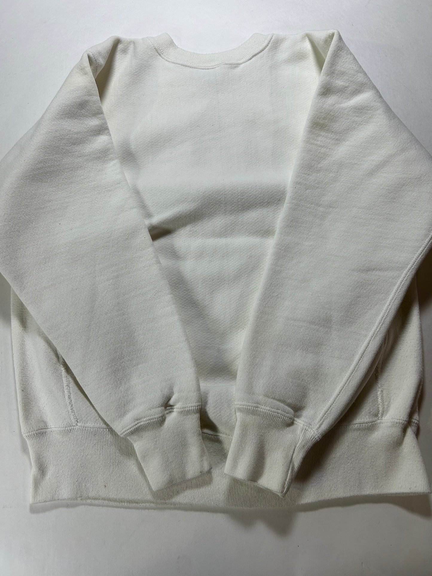 Vintage Brown University College Crewneck Sweatshirt Grain Bassett Walker 23x27.5 Inches White As Is