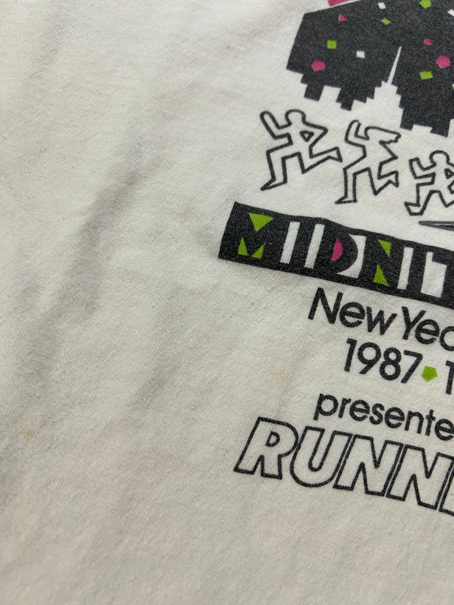 Vintage 1987/88 Moet New York New Year's Eve Midnight Run Long Sleeve T-shirt Small