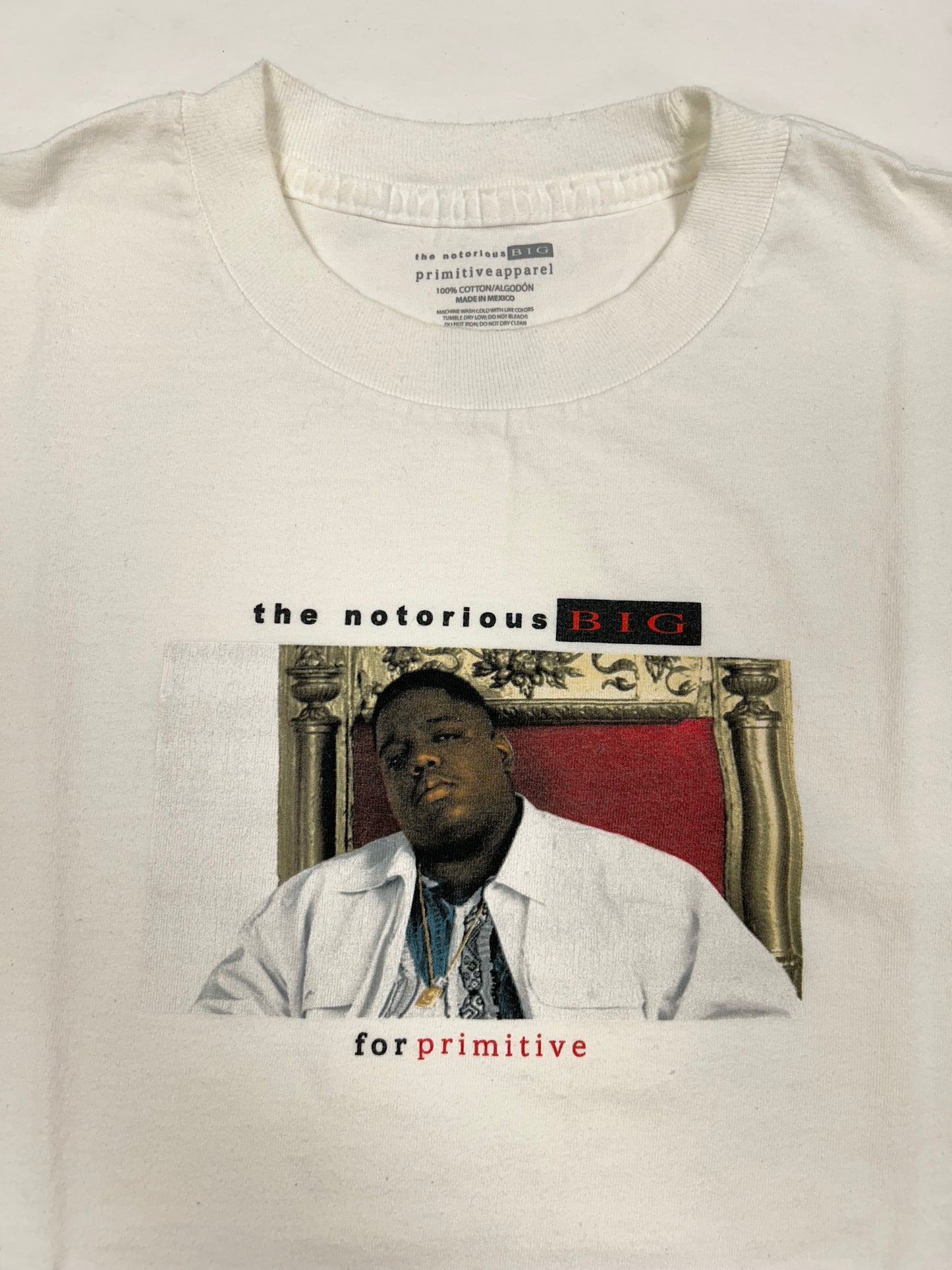 Notorious Big X Primitive Skateboards Biggie Smalls Skateboarding Skate Tee Medium 20x27 Inches