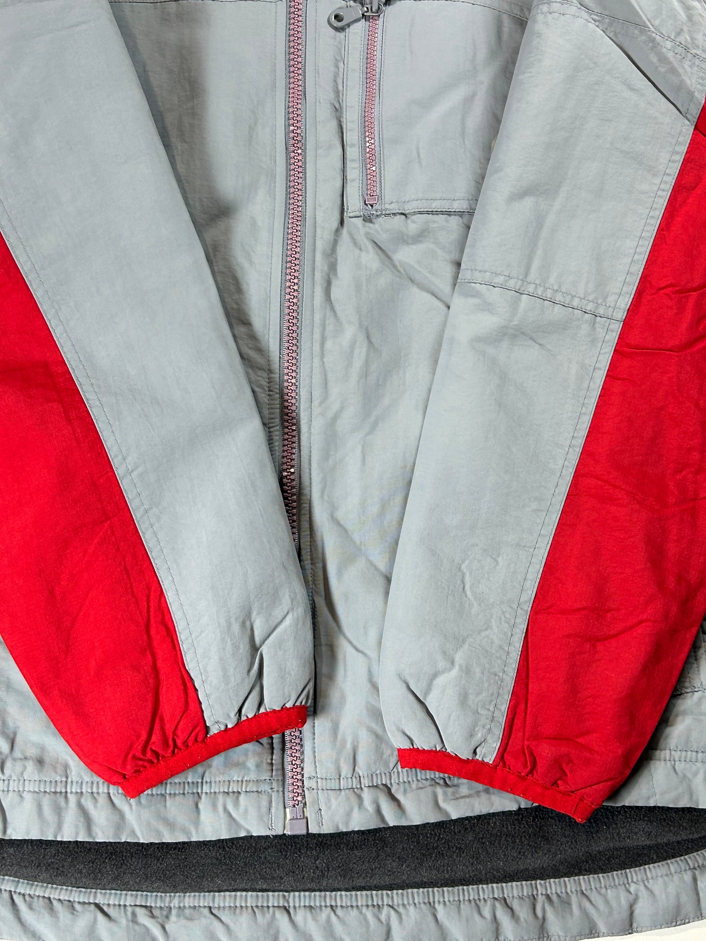 Vintage Mossimo Fleece Liner Zip Up Jacket Tagged Medium Can Fit Large 25x29.5/32 Inches