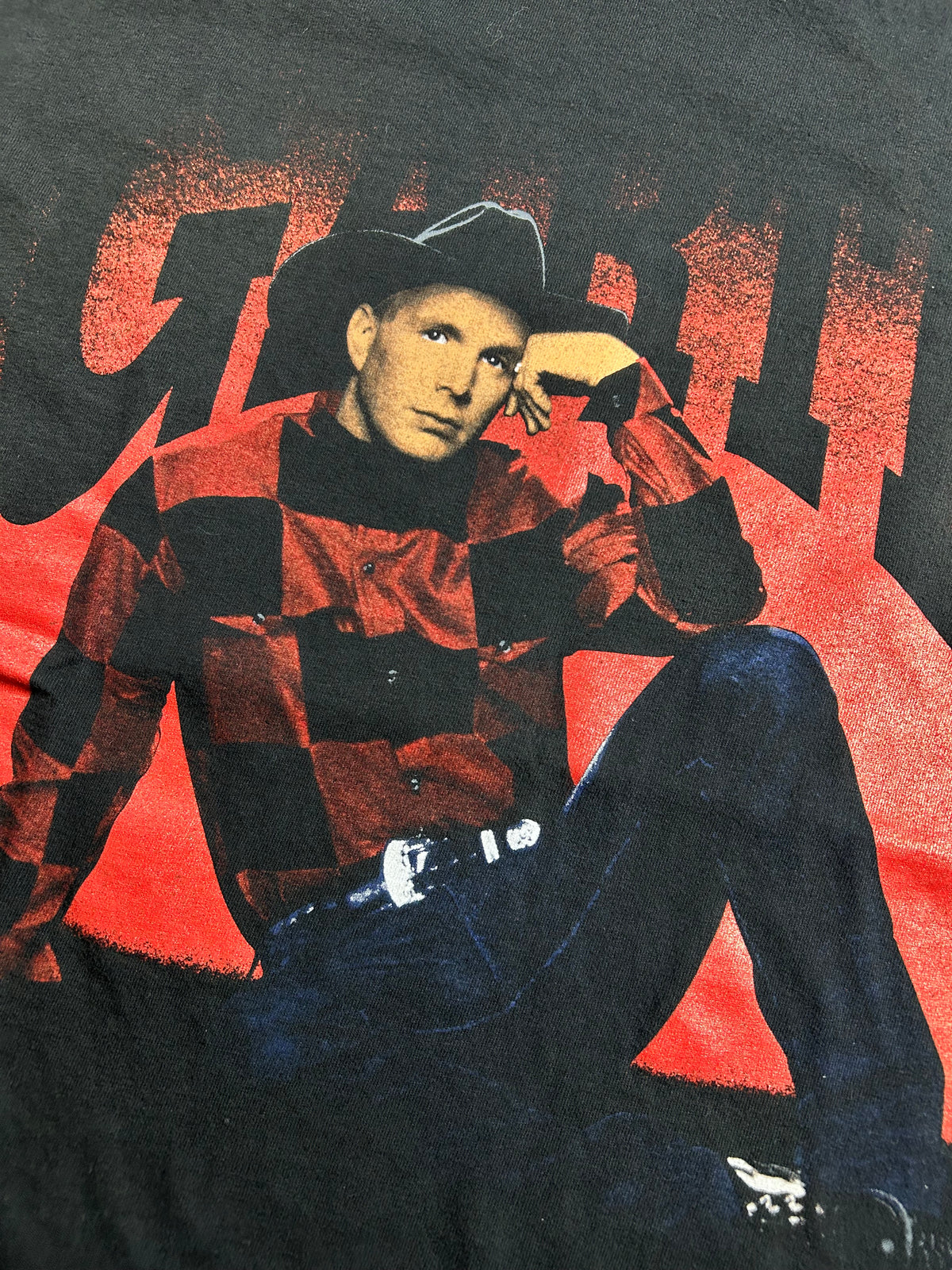 Vintage Garth Brooks On Tour 1993 Country Music Band Tee Large Hanes Clean 90s
