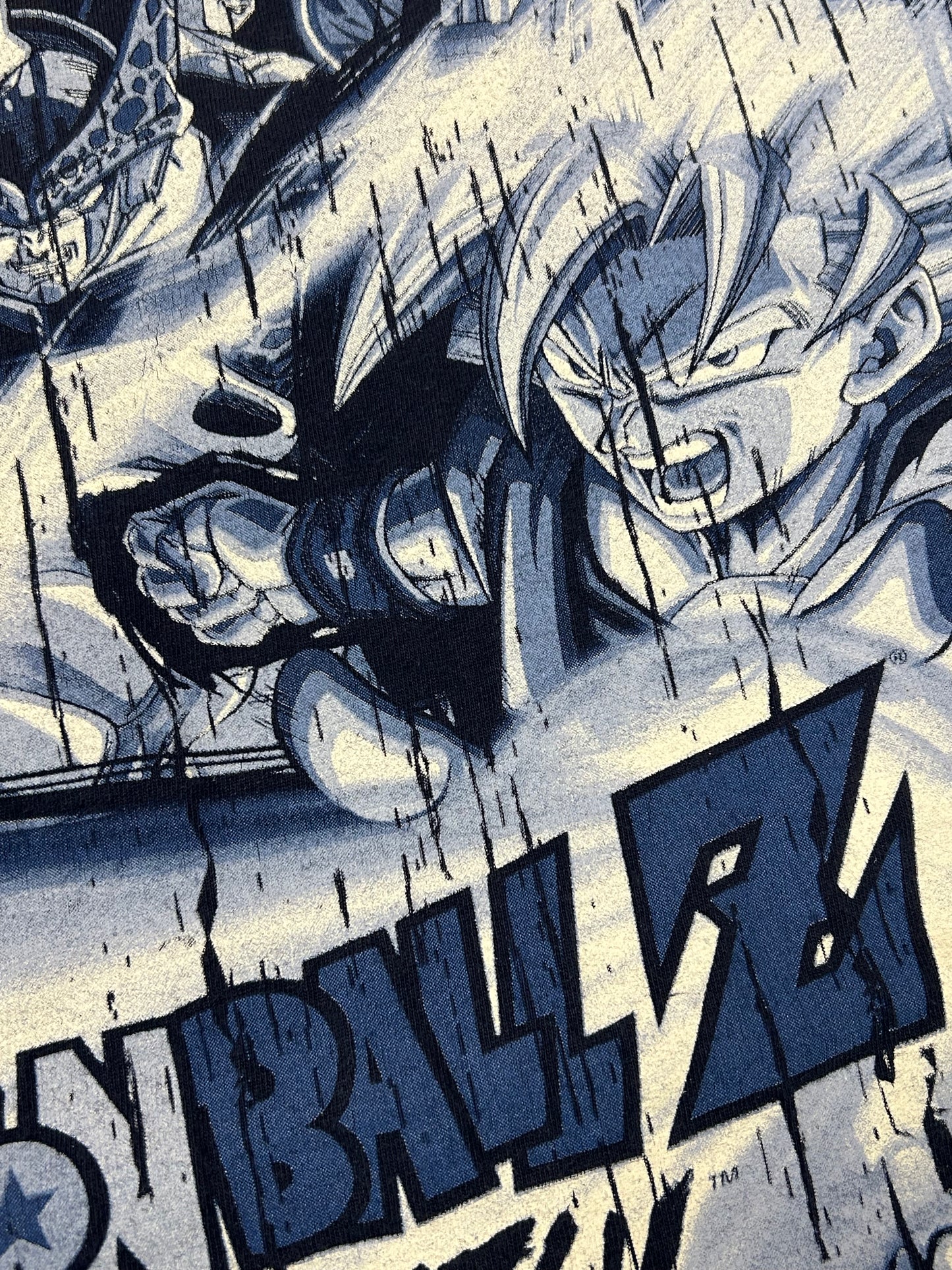 Vintage Dragon Ball Z Taiketsu Anime TV Show Tee Medium 19.5x26.25 Inches Navy