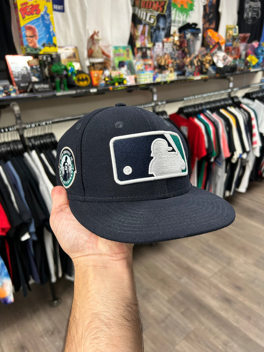New Era 59Fifty Ken Griffey Jr. Seattle Mariners MLB Tribute Number Retirement Fitted Hat 7 1/8 As Is