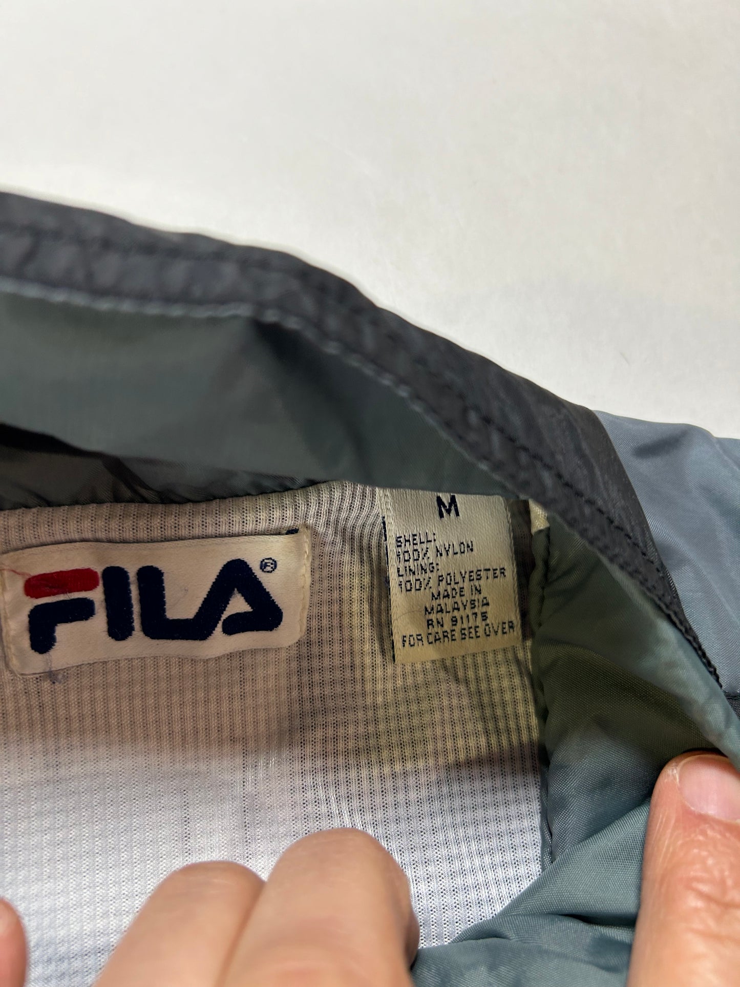 Vintage Fila 1/2 Zip Pullover Windbreaker Jacket Tagged Medium Can Fit Large 25.5x27.25 Inches