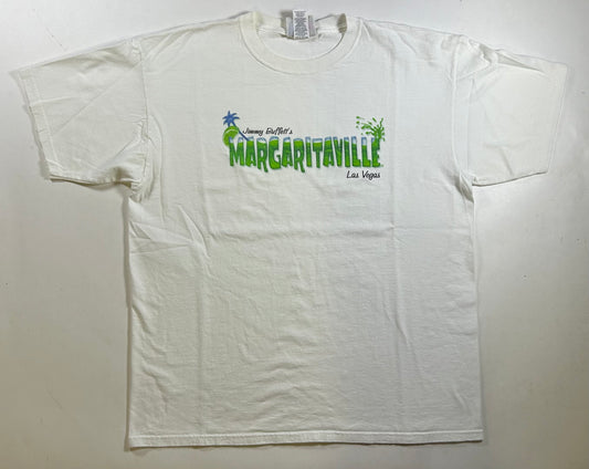 Vintage 2000s Jimmy Buffett’s Margaritaville Las Vegas Tee XL 24.25x29.75 Inches