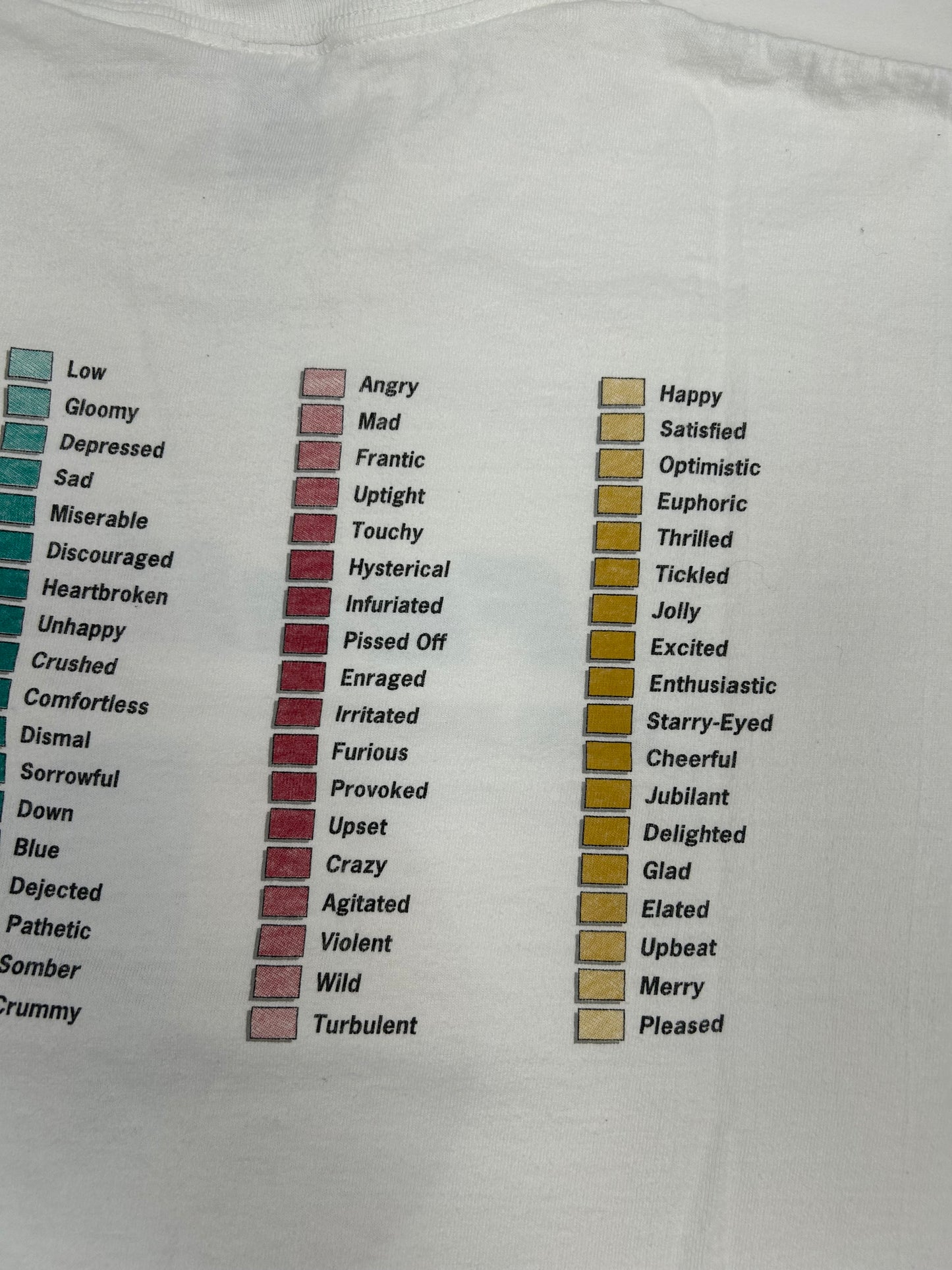 Vintage David Byrne Feelings Chart Album Promo Tee 90s Music Shirt Large/Medium 21x28.25 Inches