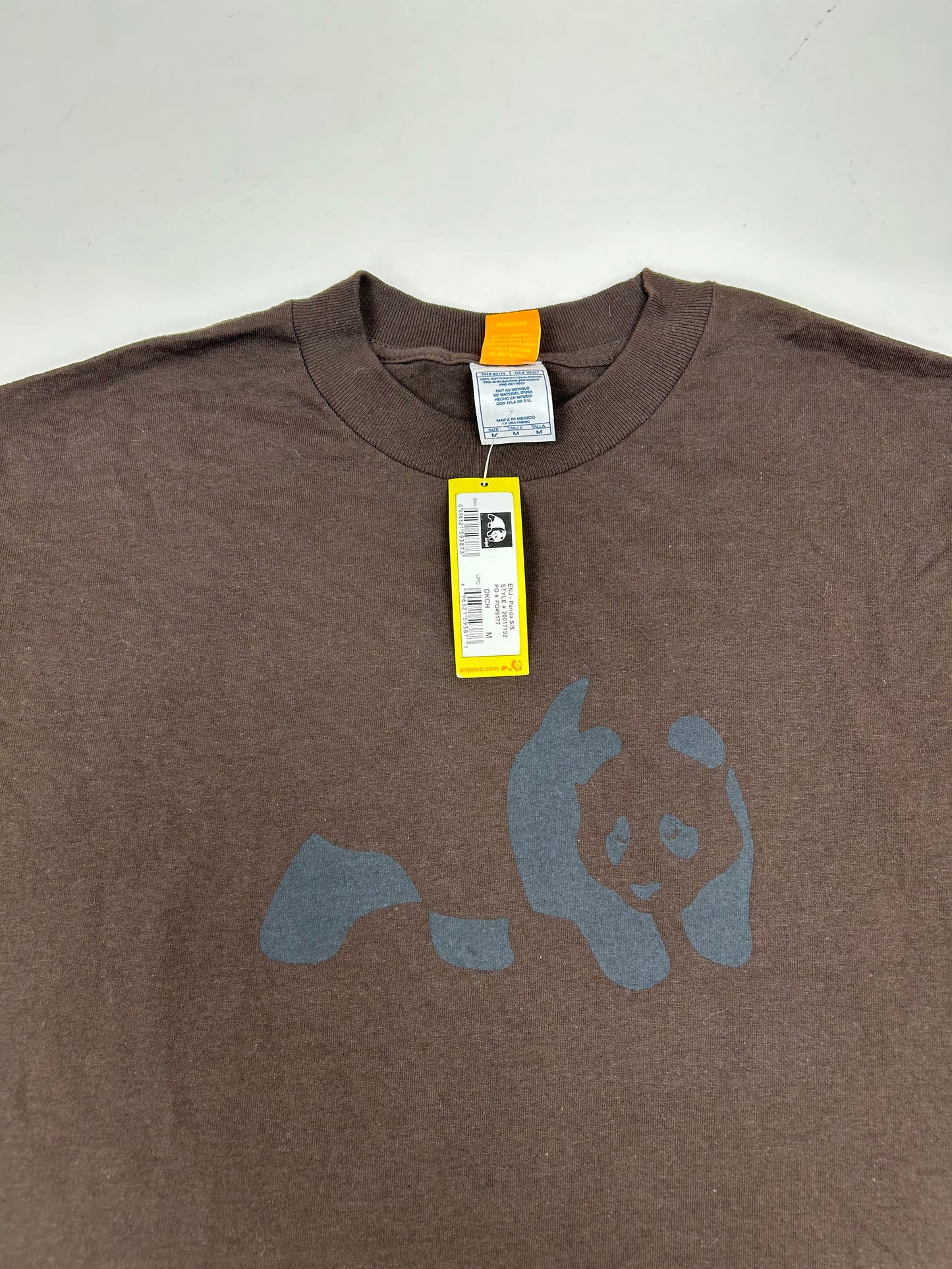 Vintage Enjoi Skateboards Panda S/S Graphic T-Shirt Skate Tee Medium 20.25x29.75 Inches Y2K New With Tag