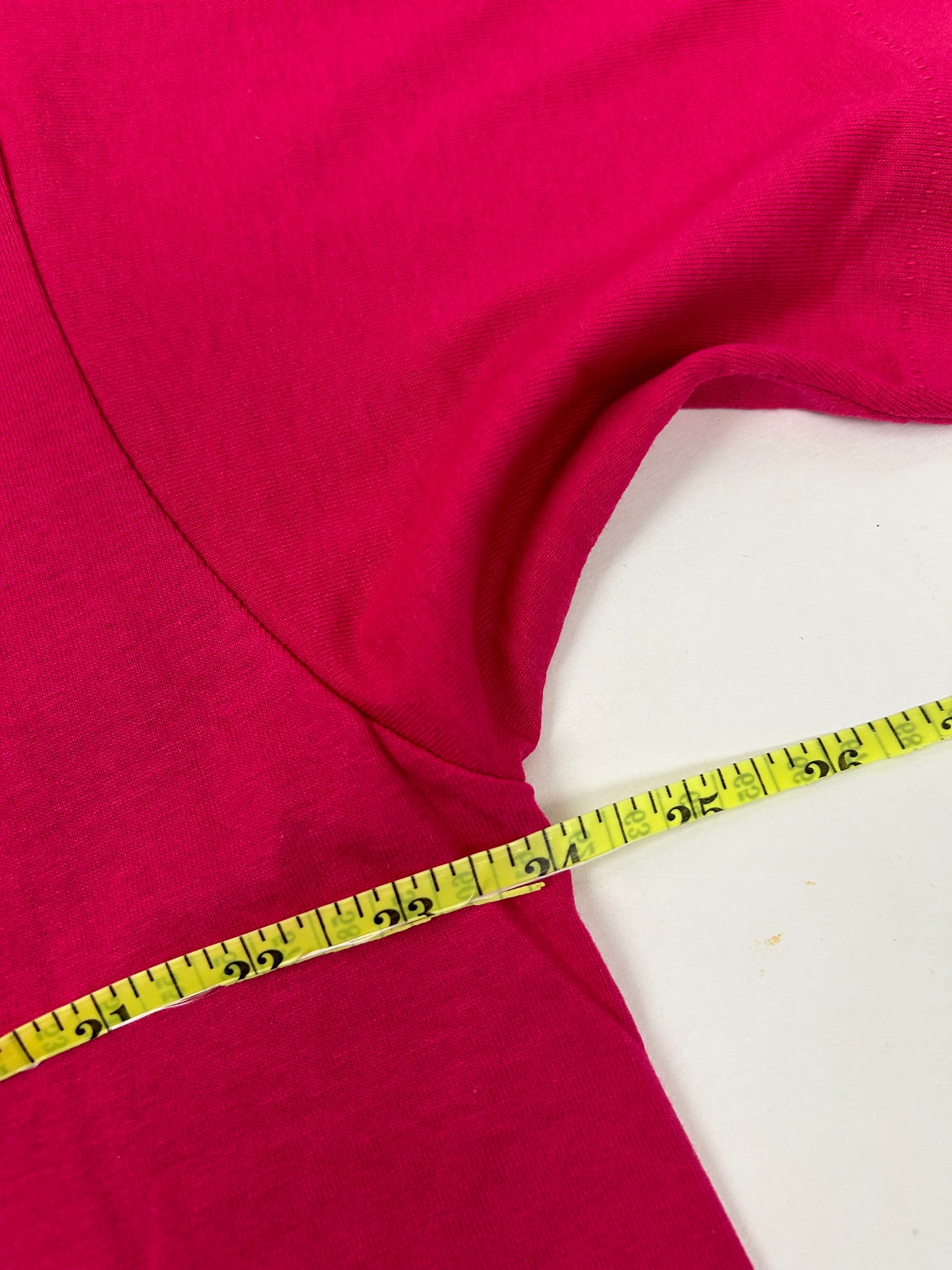 Edgewood NJ first edition “Deeper Than The Roots.” Tee XL 24x30.25 Inches Early 90s Screen Stars Best 50/50 Blend USA Made Raspberry