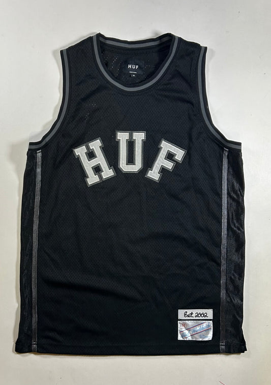 HUF Worldwide Skate Mens Basketball Style Jersey Tank #84 Skateboarding Medium 21x29.75 Inches