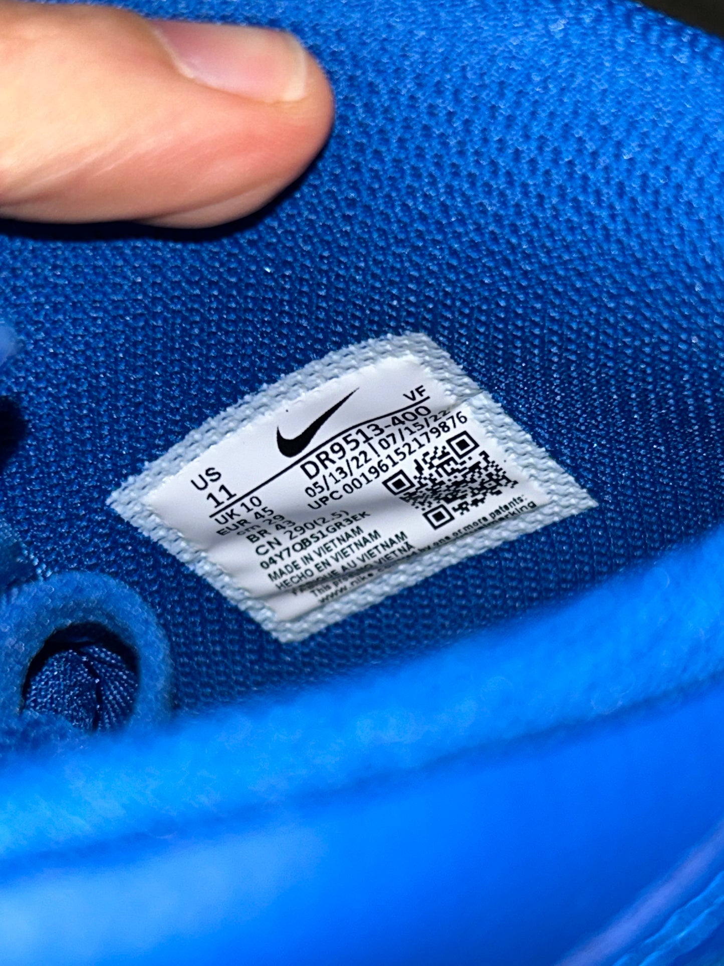 2022 Nike Air Force 1 '07 LV8 Mid 40th Anniversary Blue Jay Size 11 Brand New With Box