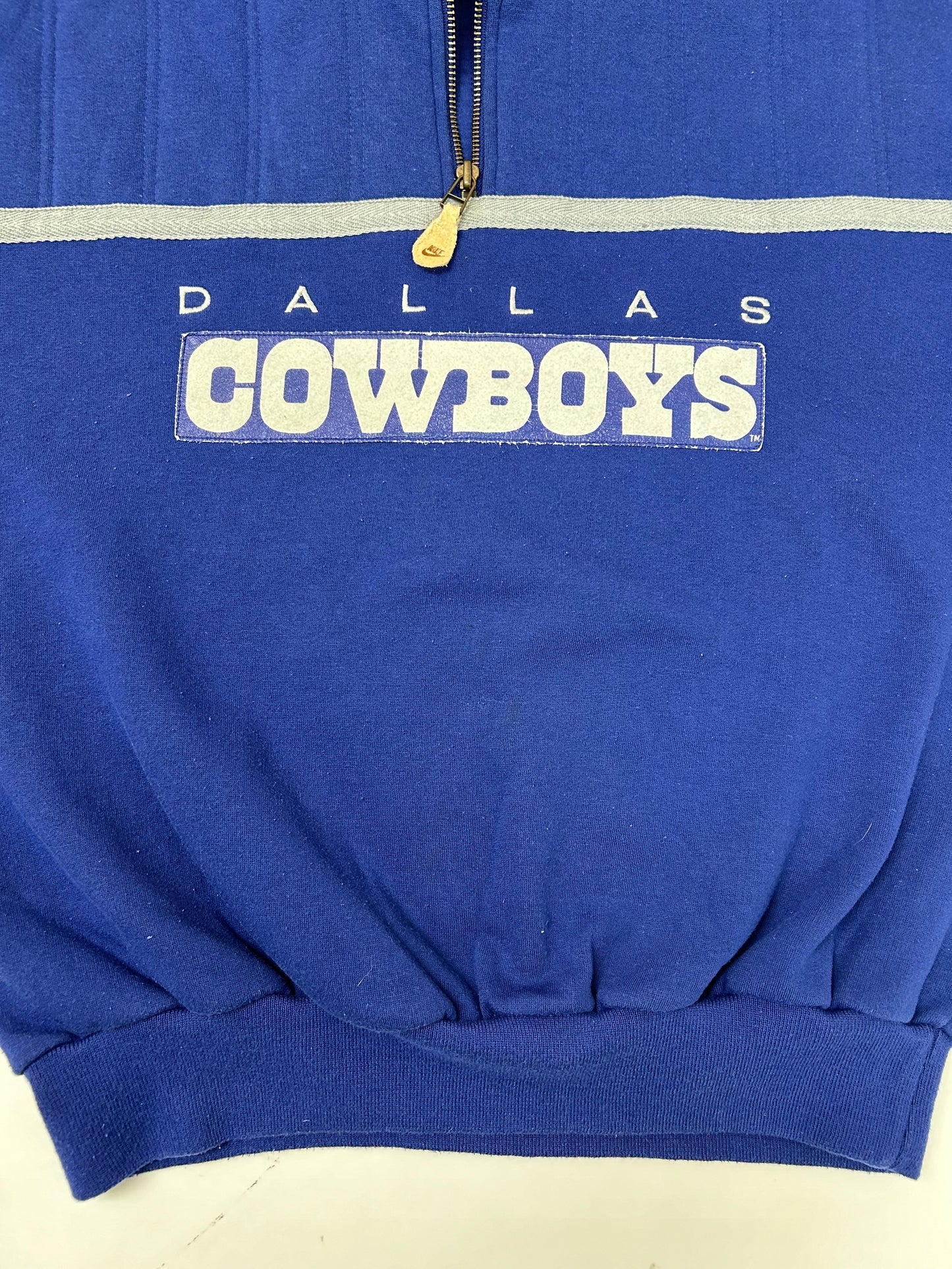 Vintage Nike NFL Quarter Zip Jacket Dallas Cowboys Medium 23.5x25.5 Inches 80s 90s Rare