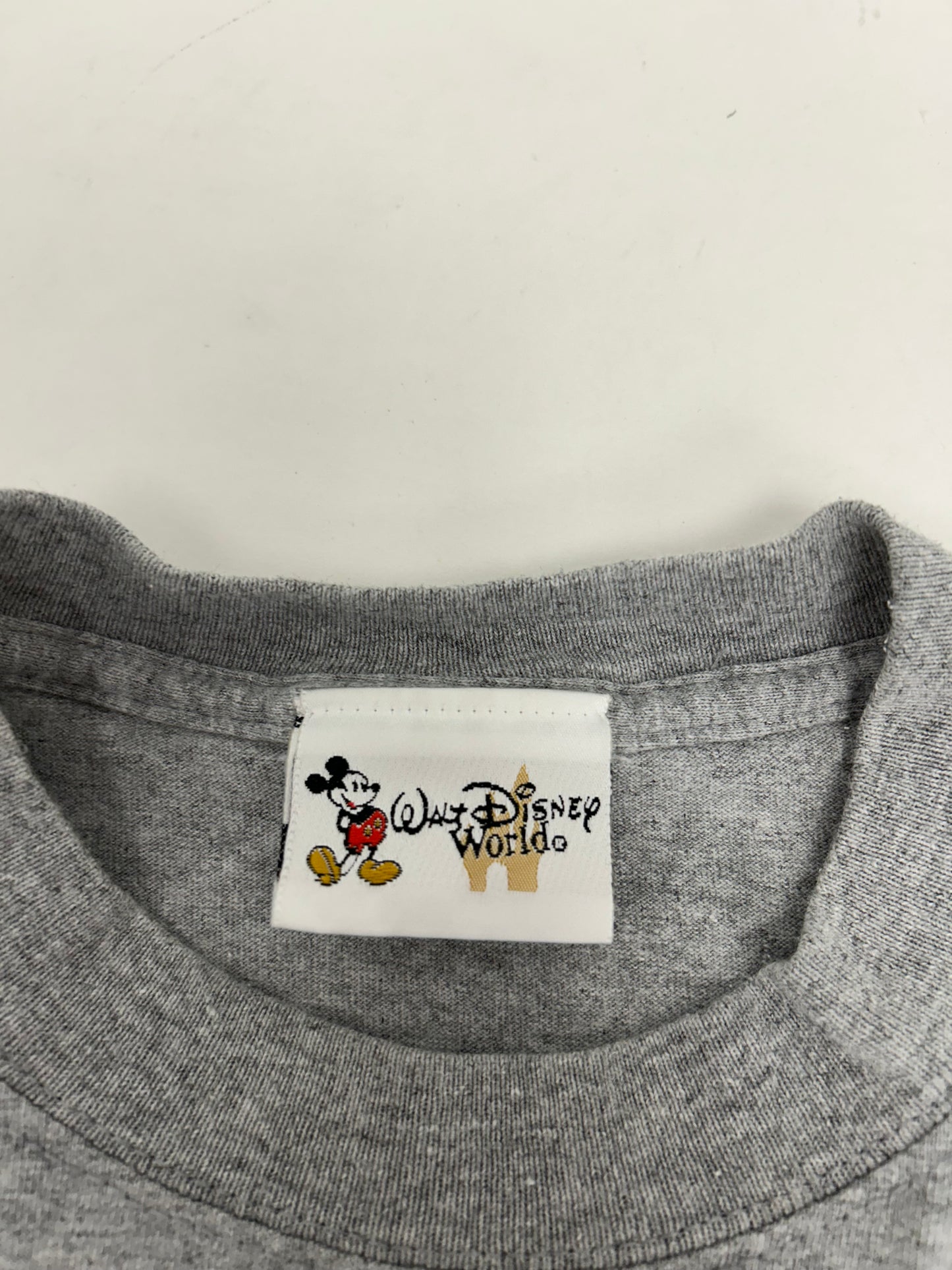 Vintage 2000s Walt Disney World Mickey Mouse Mickey Tee Small 17.75x26.25 Inches Gray