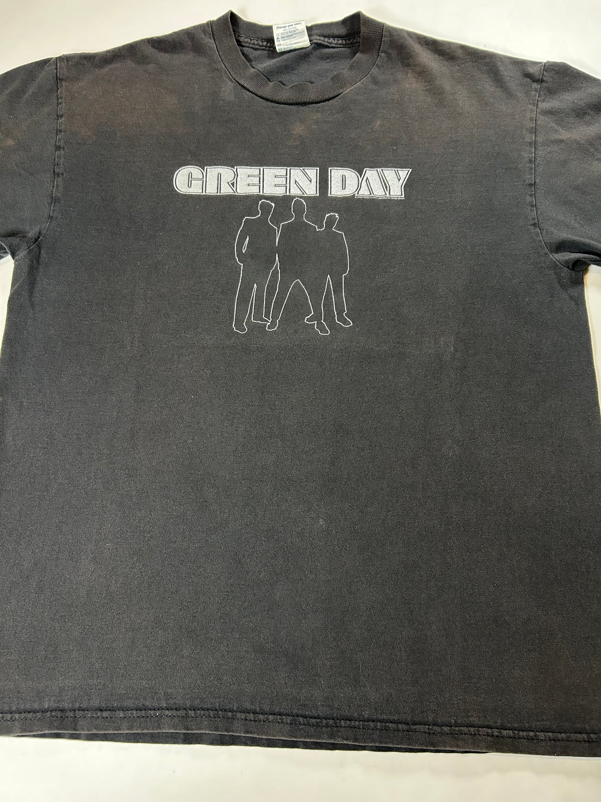 Vintage 2002 Green Day Pop Disaster Tour Band Punk Music Tee Large 21.75x27.75 Inches Faded As Is