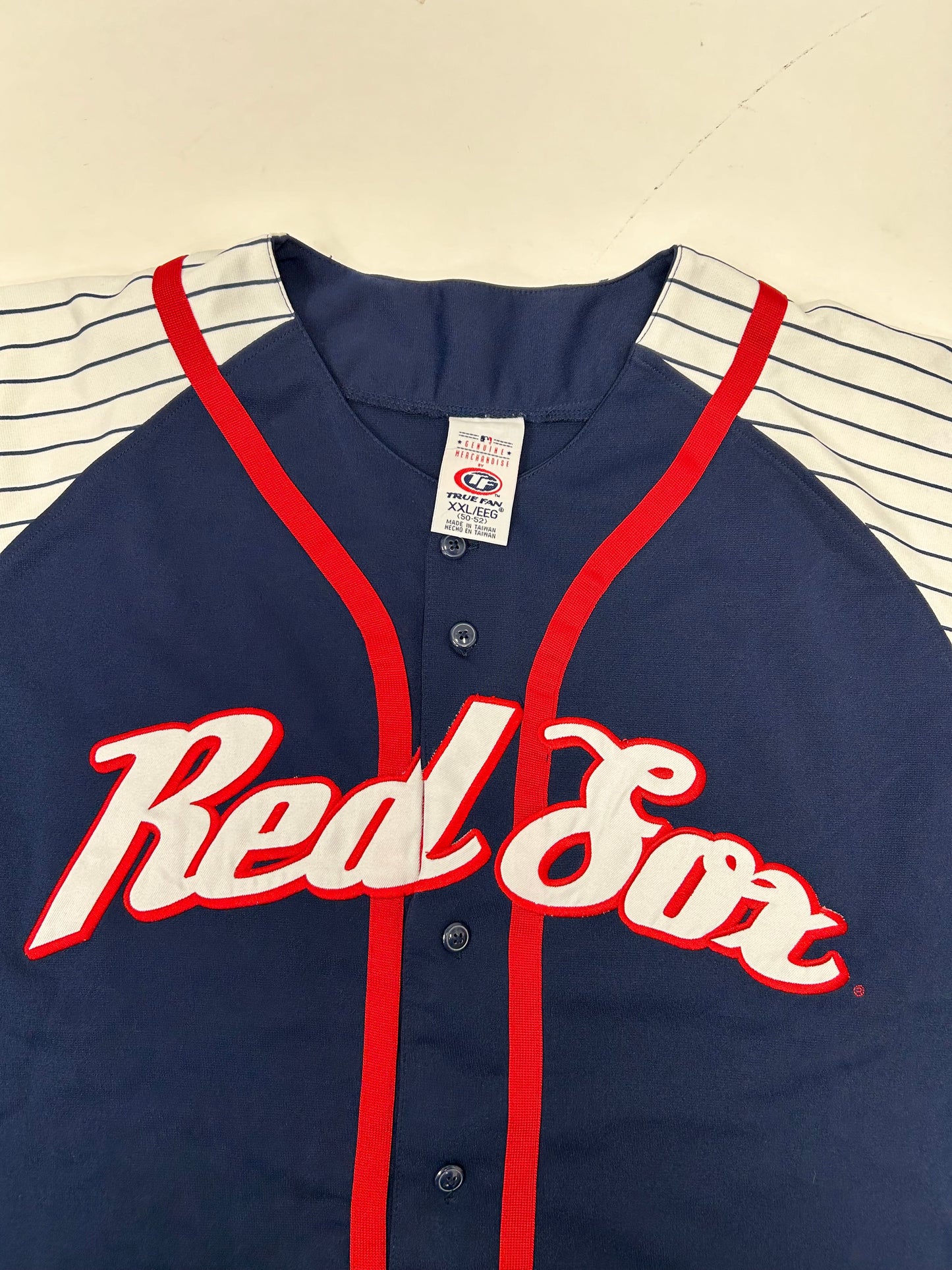 Vintage Boston Red Sox Stitched MLB Baseball True Fan Series Jersey Blank 2XL 28.5x33.75/35.5 Inches