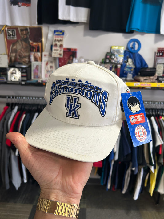 Vintage 1998 Kentucky NCAA Champions Final Four Starter Cap Hat White Blue Brand New With Tag As Is