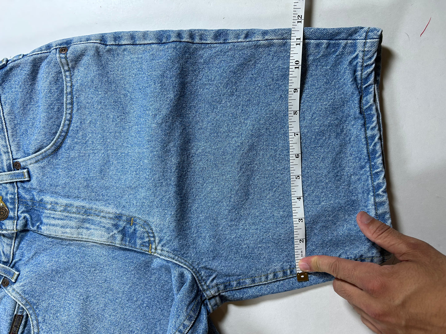 Vintage Lee Denim Jean Shorts 100% Cotton Men's 33 Fits 32 Waist 15.25x20.5 Inches