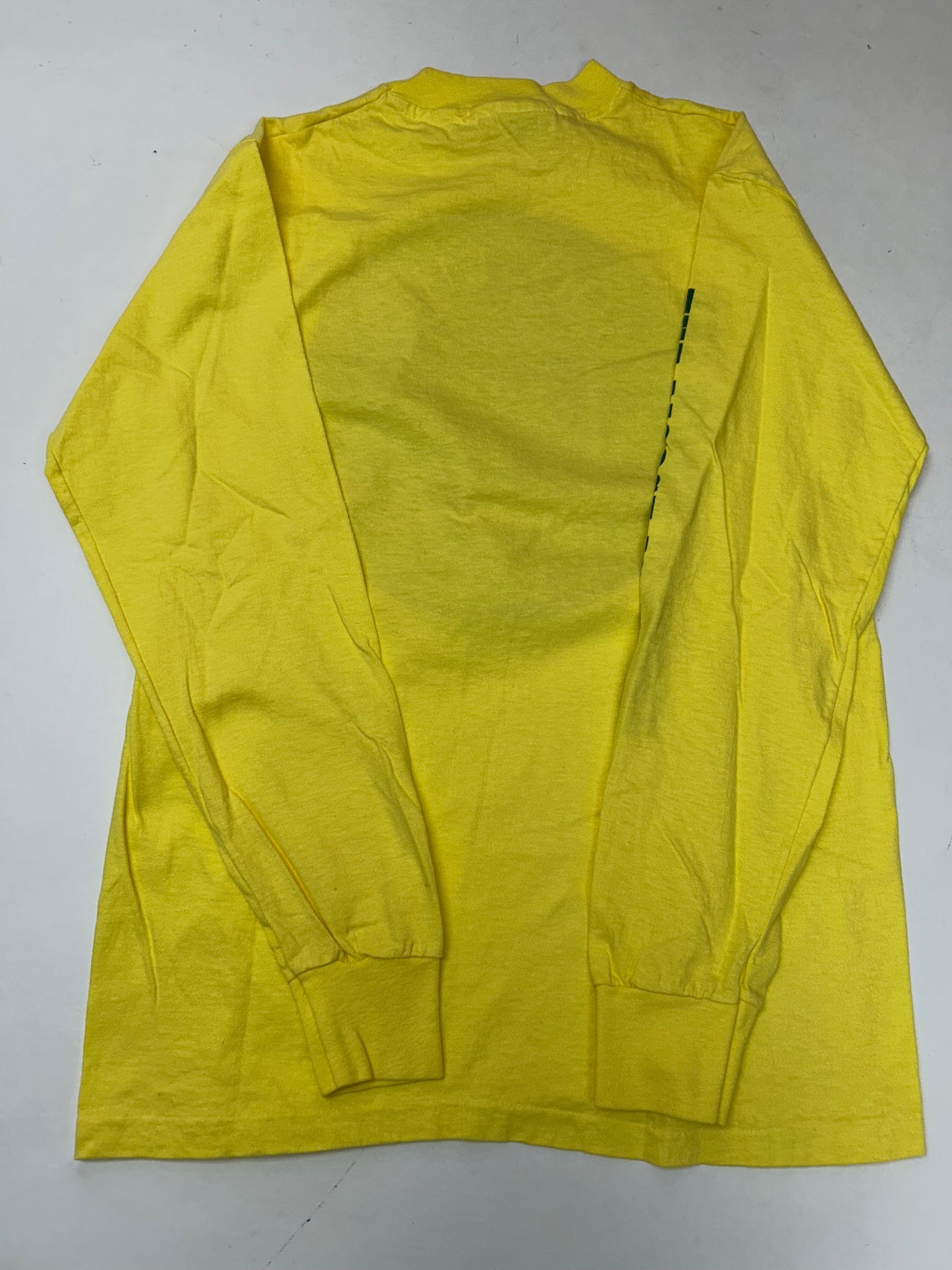 Vintage 80s Moosehead Beer Canadian Lager Long Sleeve T Shirt M/S 18.75x27 Yellow