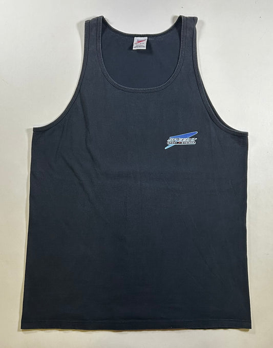 Vintage 1998 Speedo Sport Systems Swimming Brand Tank Top Shirt Large 21.25x30.5 Inches