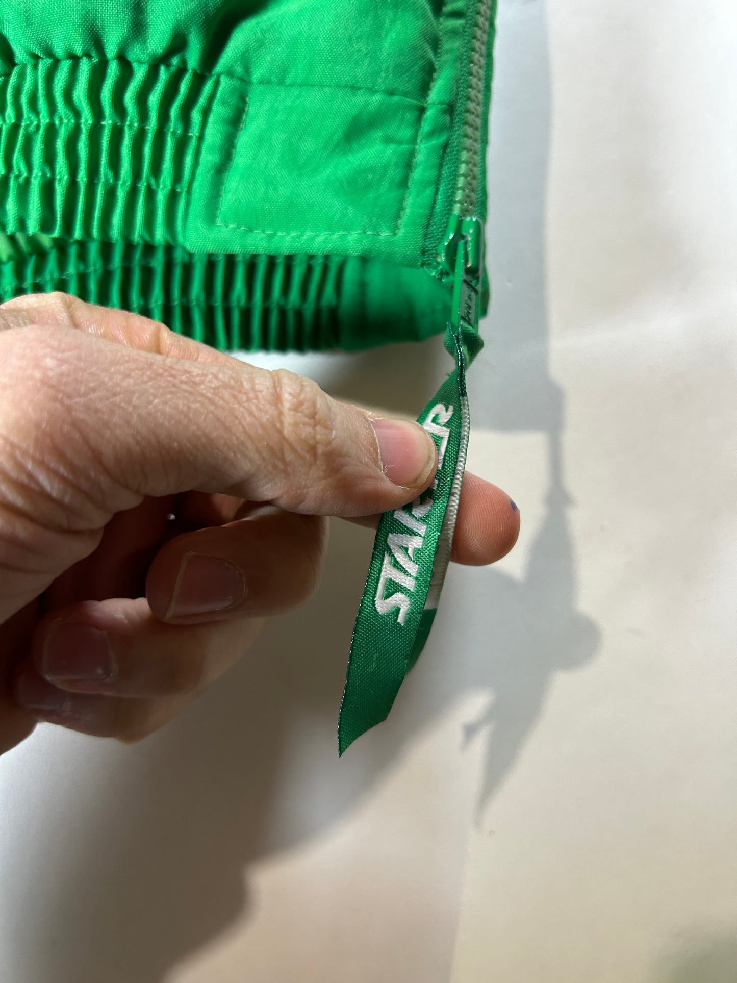 Vintage 90s Starter Authentic Pro Line New York Jets NFL Pouch Pullover Puffer Jacket XL 25.5x29.25 Inches