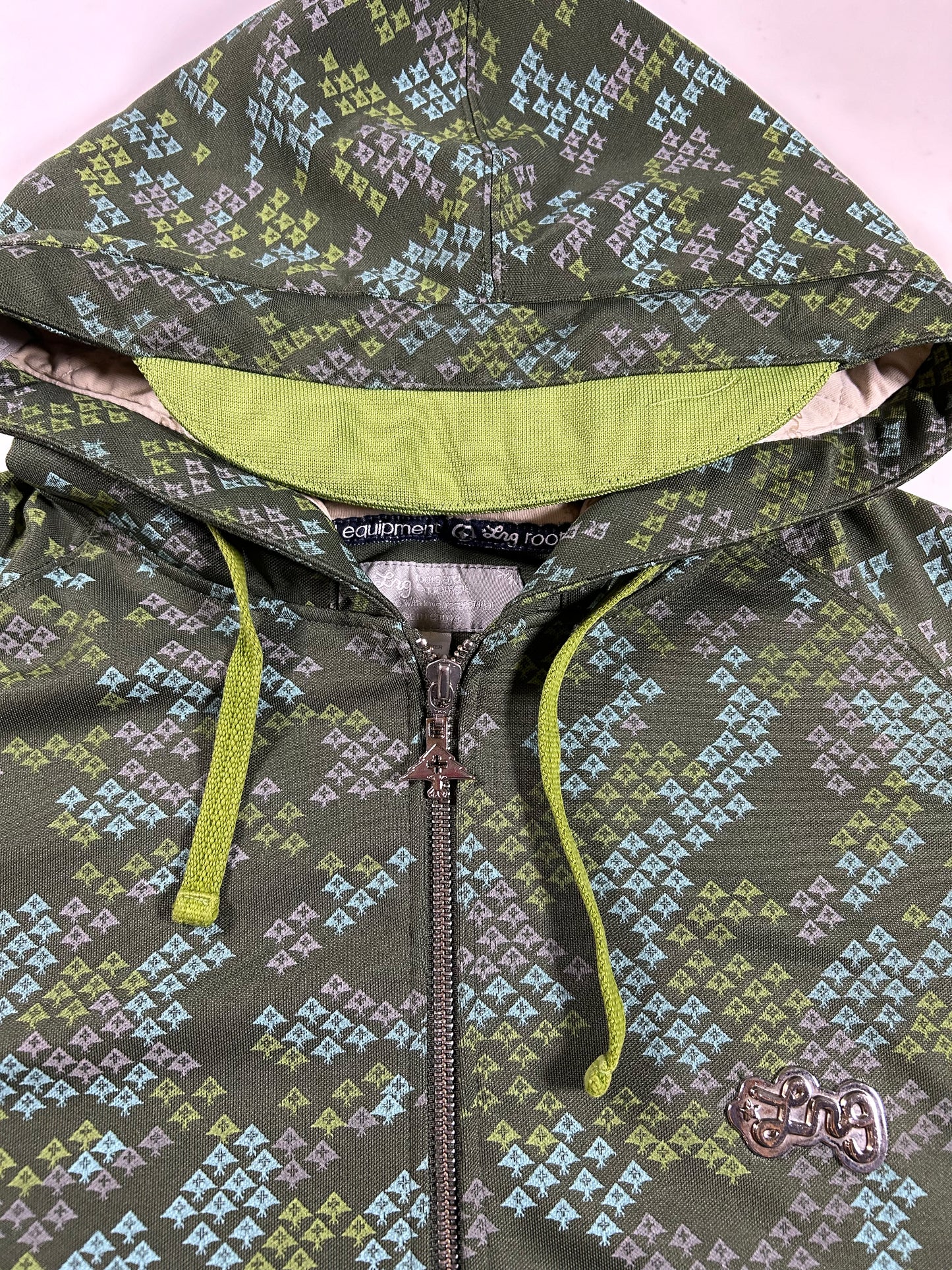 LRG Lifted Research Group Hoodie Hooded Zip Sweatshirt Vintage Y2k XL 26.5x30 Inches Skate