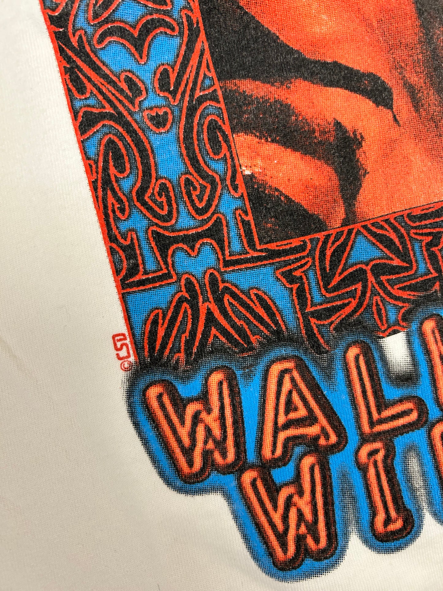 Vintage 1997 Dennis Rodman Walk On The Wild Side Book Promo Shirt XL 23.25x32 Inches Rare White
