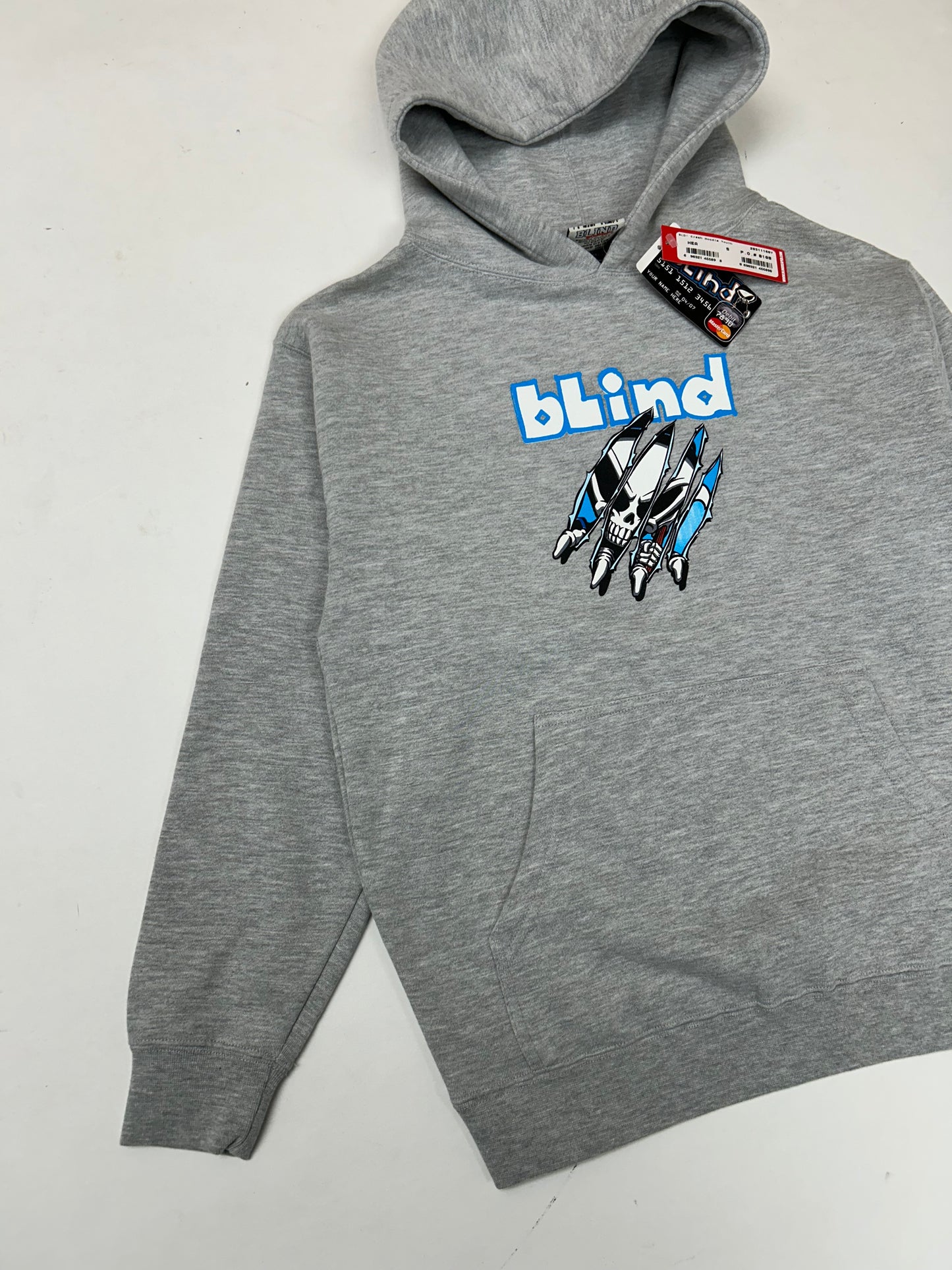 Vintage Blind Skateboards Reaper Graphic Skate Hoodie Youth Small 19.25x23.75 Inches
