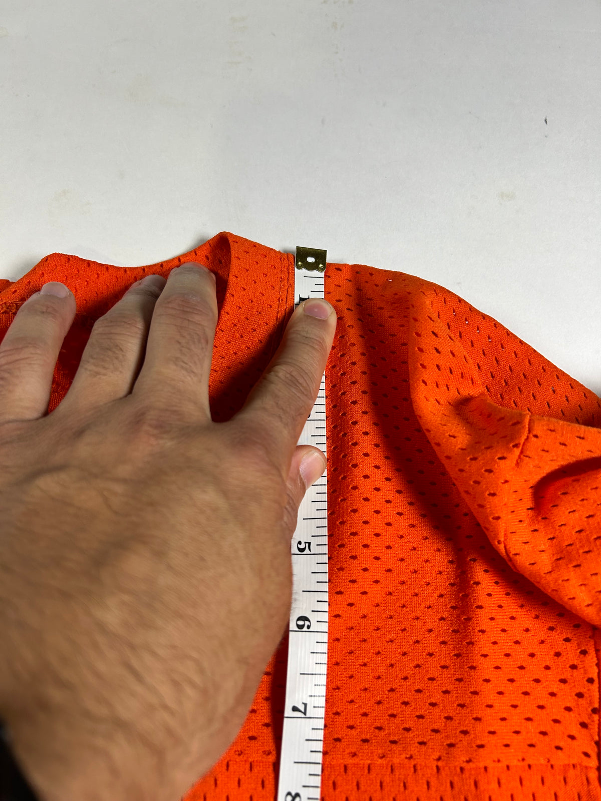 Vintage 80s Sand Knit Denver Broncos John Elway NFL Orange Jersey USA Small 17.5x30 Inches