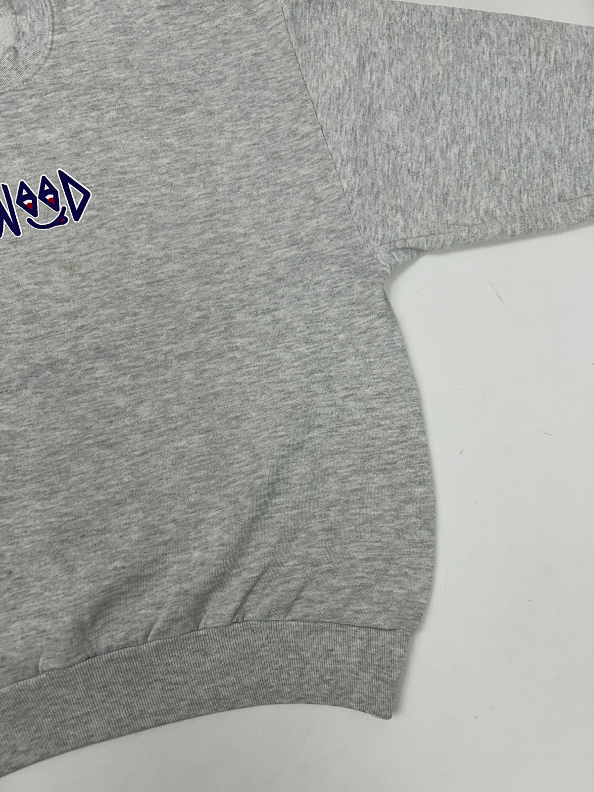Edgewood New Jersey Deeper Than The Roots Crewneck Sweatshirt Jerzees Tag 50/50 Blend USA Heather Gray Thin Boxy Fit 24.5x25.75 Inches As Is