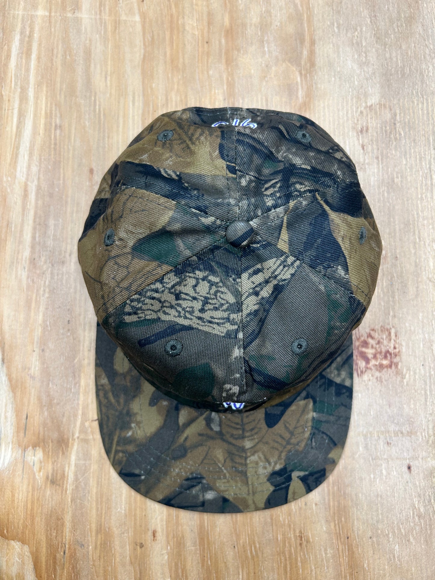 Edgewood NJ EW 973 Team Logo 5 Panel Cotton Adjustable SnapBack Hat Vintage Camo