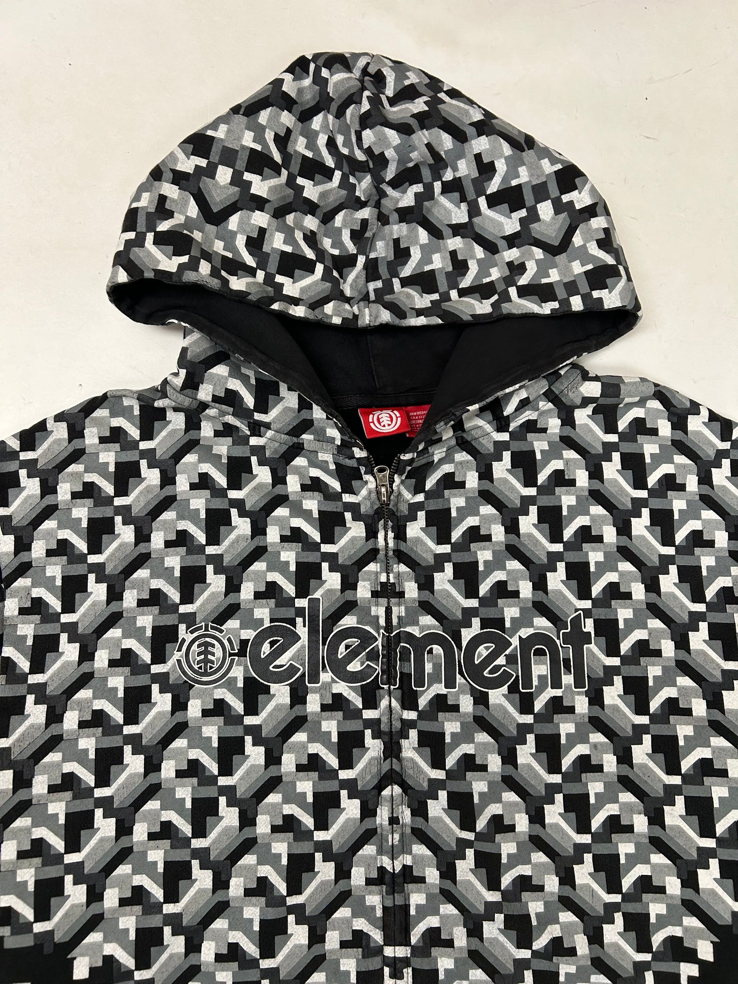 Vintage Element Skateboards Zip Hooded Sweatshirt Graphic Y2K XL 26x31.5 Inches Skate 2000s