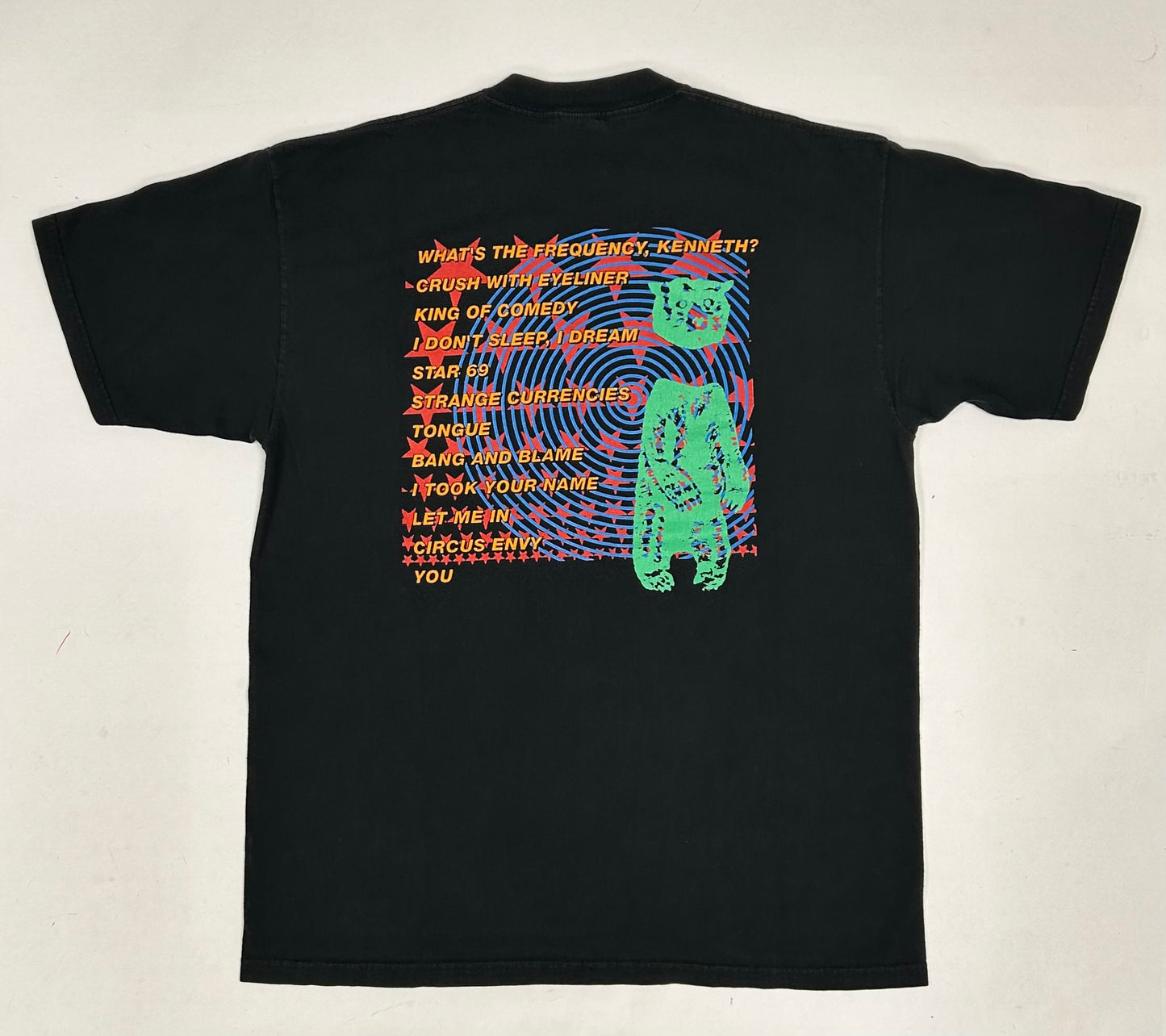 Vintage 1993 R.E.M. Monster Music Band Album Tee Nice Man Tag REM XL 23x30.25 Inches Faded As Is