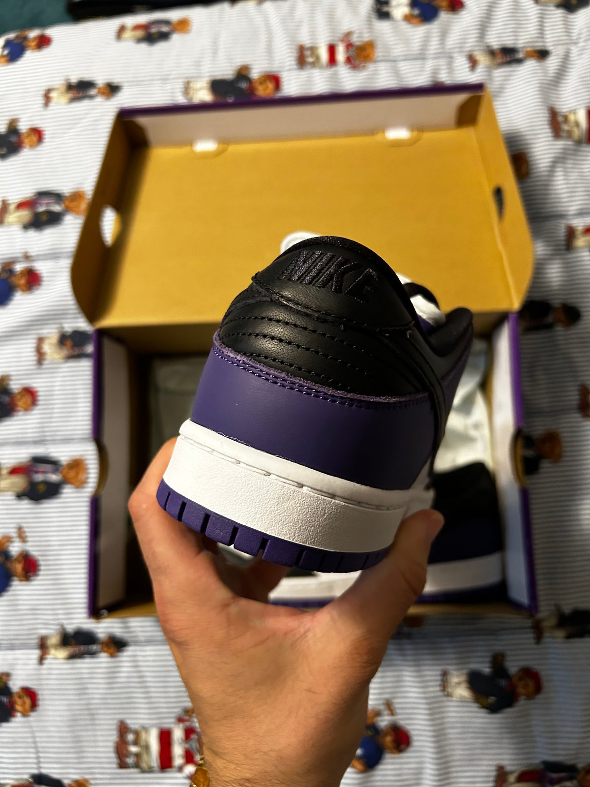 Nike SB Dunk Low Court Purple Size 10 Brand New With Box Skateboarding Shoe Skate