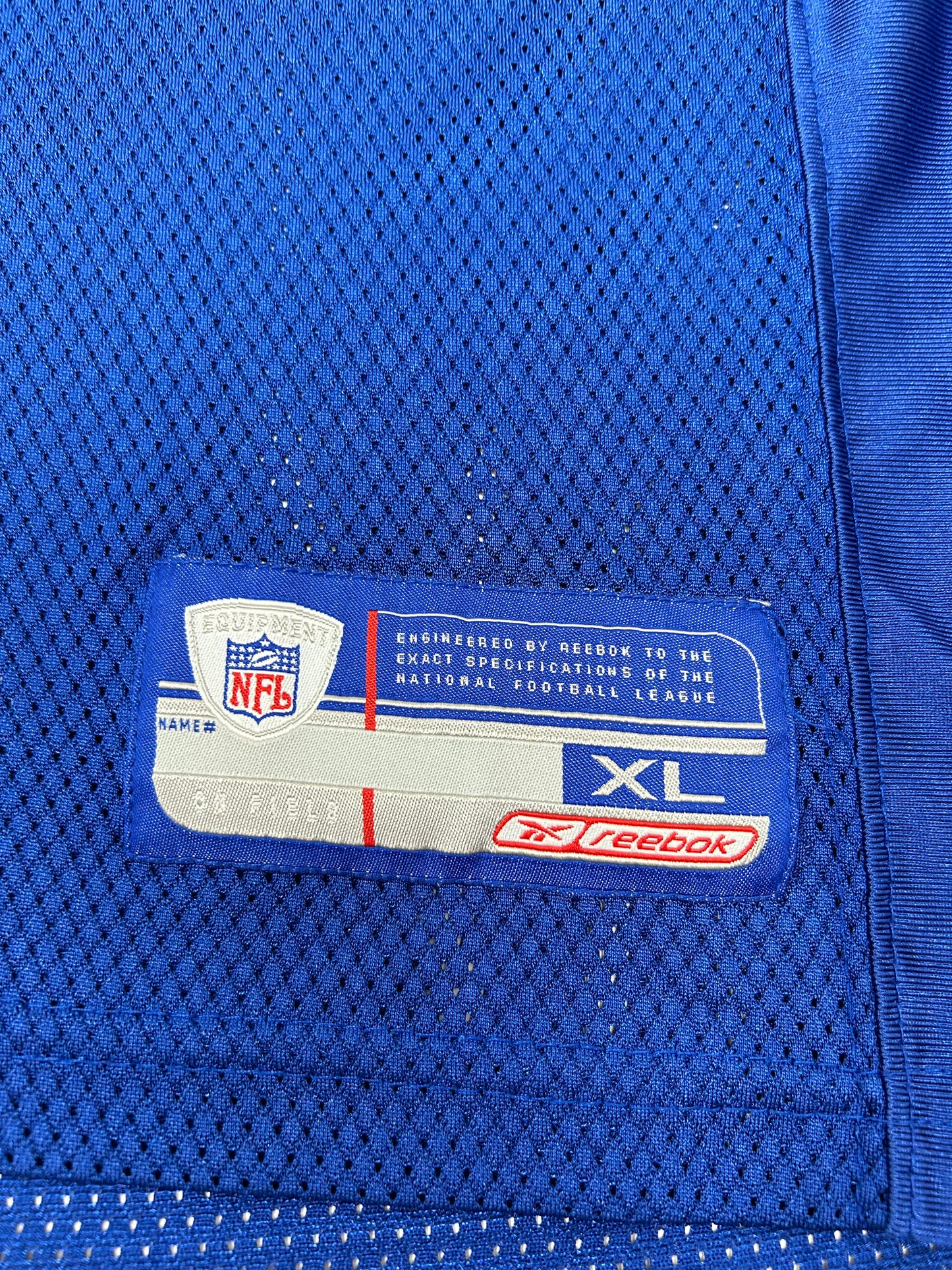 Vintage 00s Reebok New York Giants Jeremy Shockey #80 NFL Jersey XL 26.75x32/34 Inches Blue