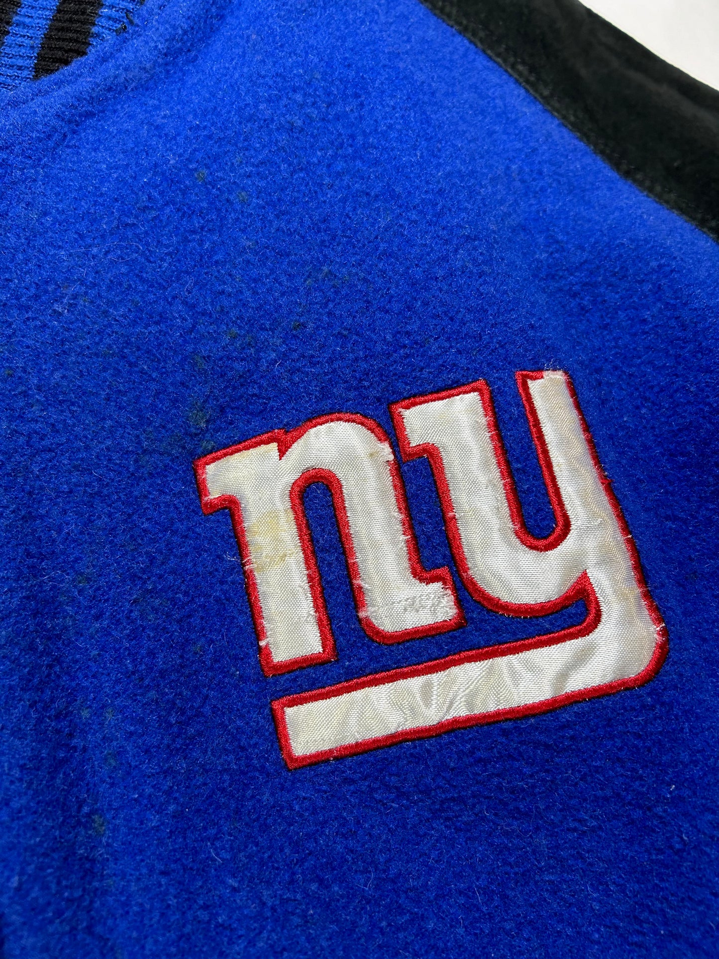 Vintage 00s NFL New York Giants Zip Varsity Jacket Style Jacket Large 27.25x28.75 Inches Has Wear As Is