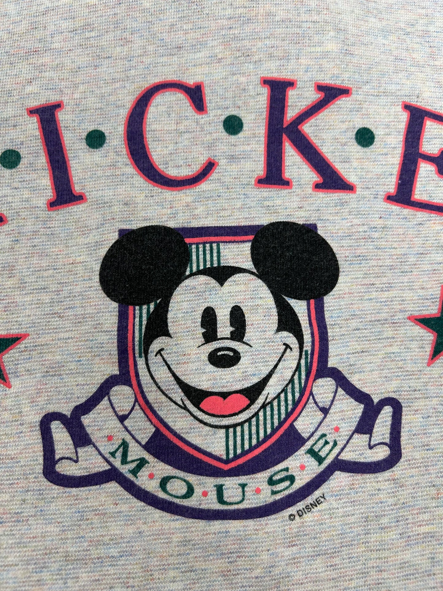 Vintage 90s Disney Mickey Mouse Gear For Sports Tee Small Rollup Sleeves Small 18x25.25 Inches